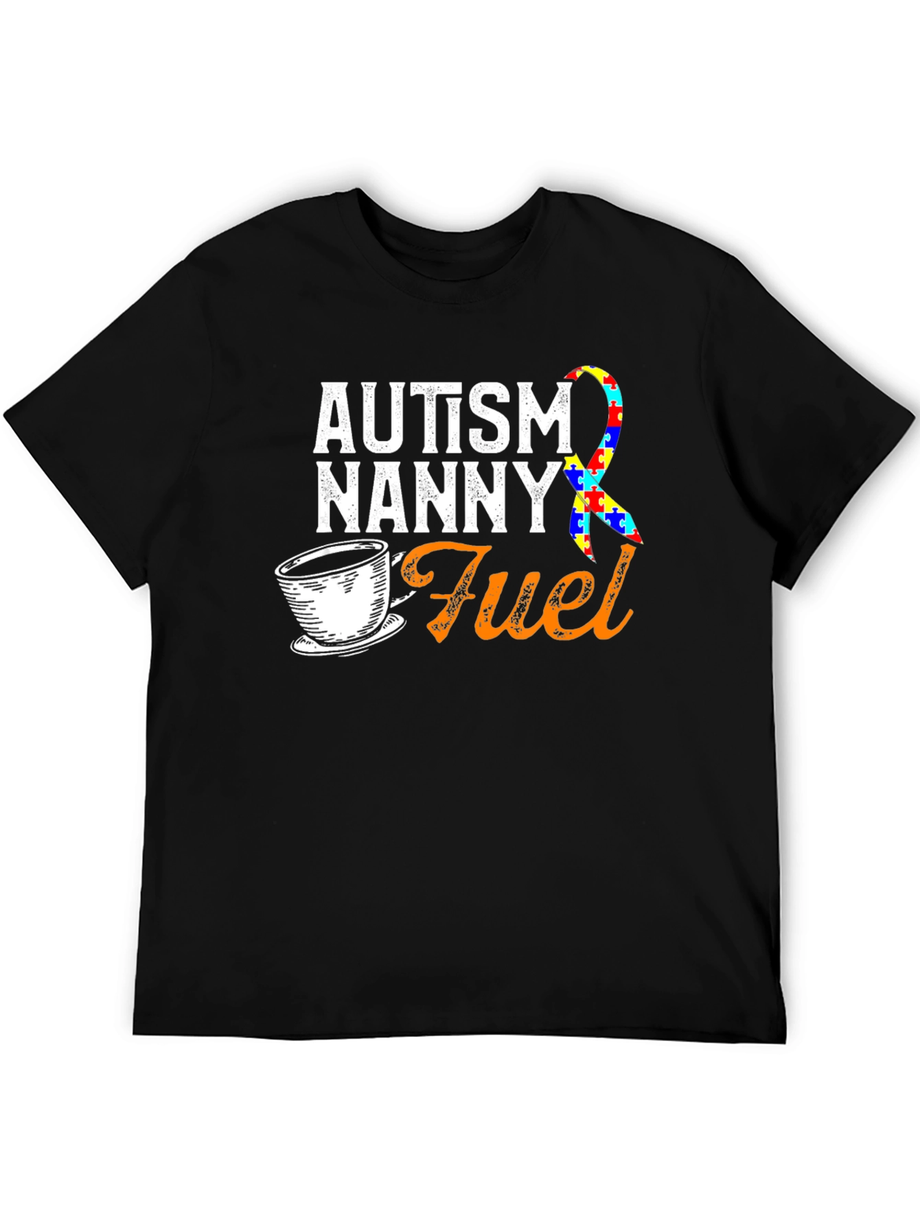 Autism Nanny Fuel T-Shirt Awareness Ribbon