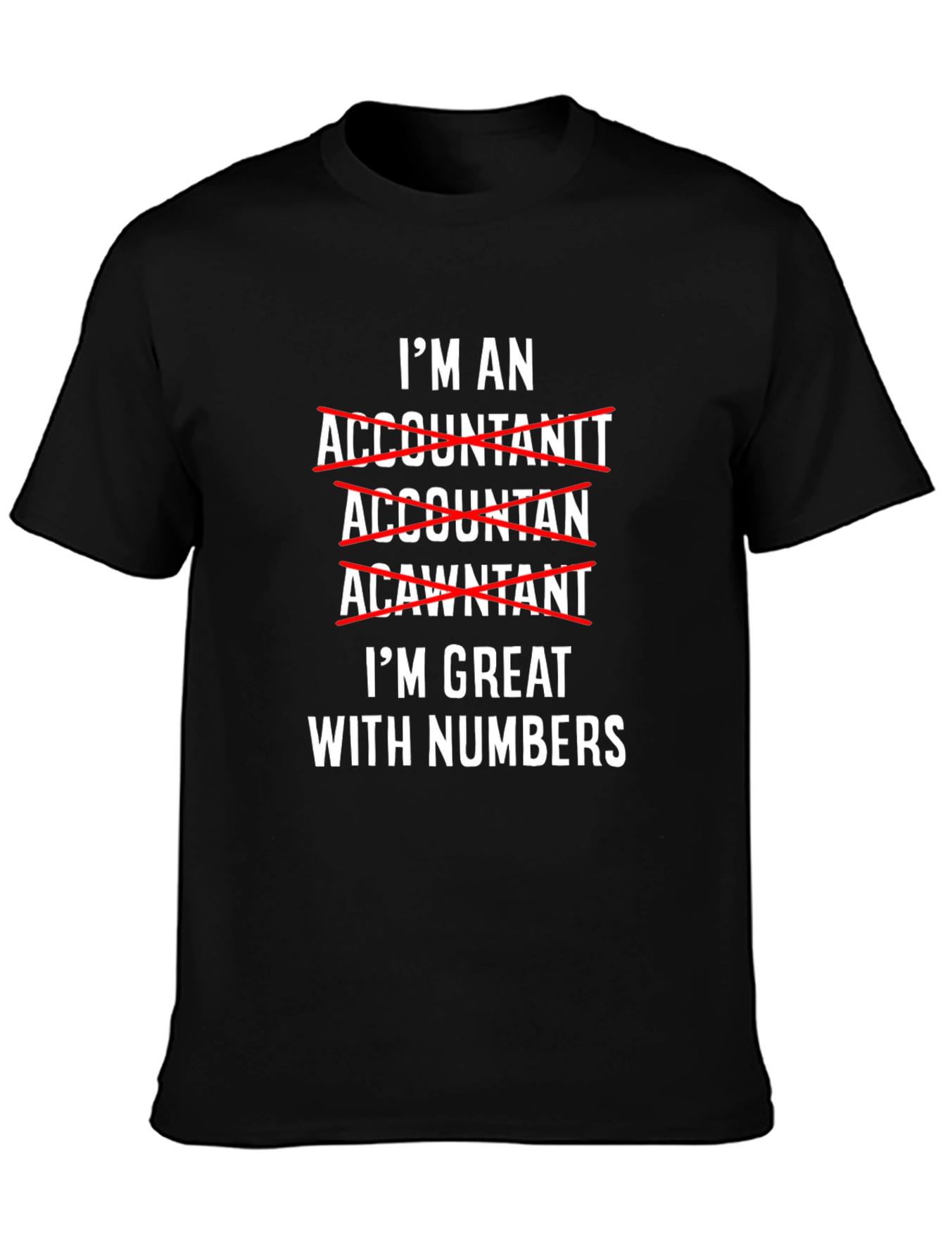 Accountant Humor T-Shirt - Great With Numbers Tee