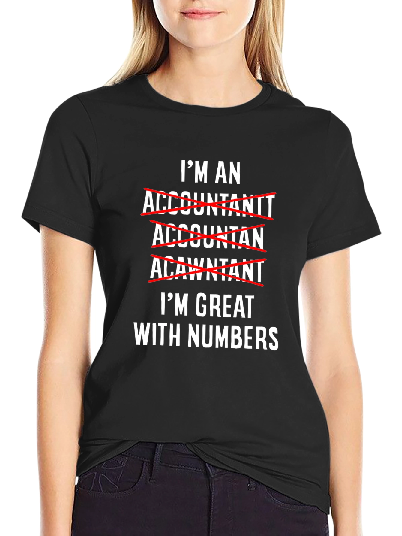 Accountant Humor T-Shirt - Great With Numbers Tee