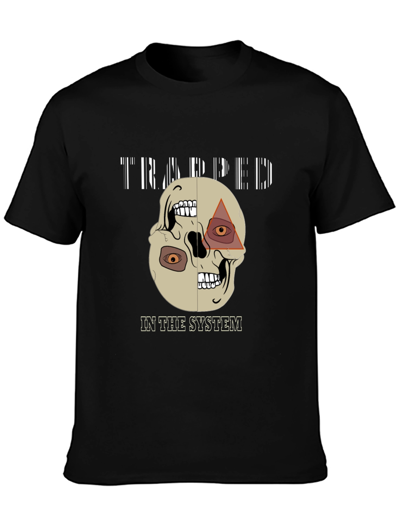 Trapped In The System Skull Graphic Tee