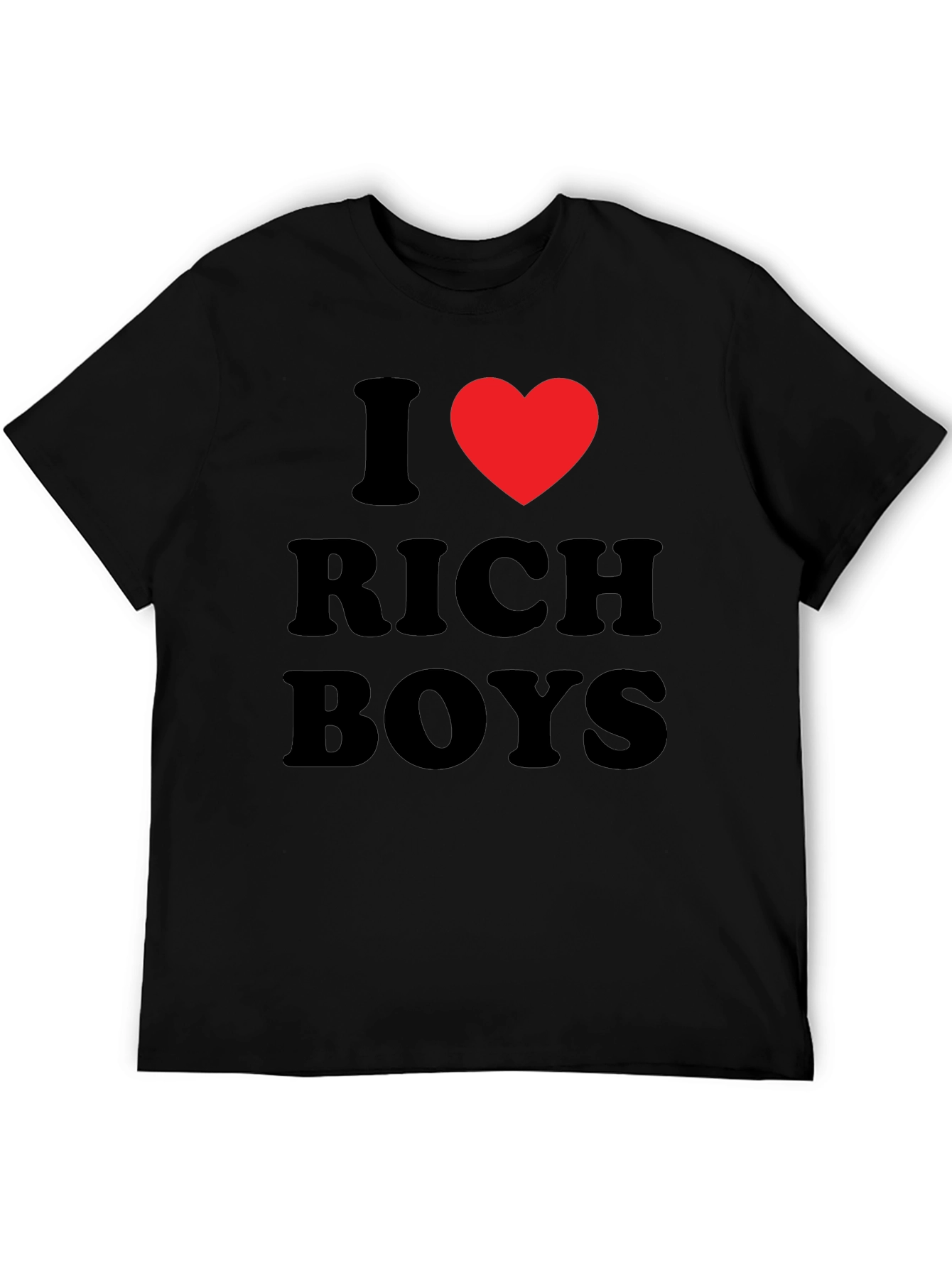 I Heart Rich Boys Black T-Shirt