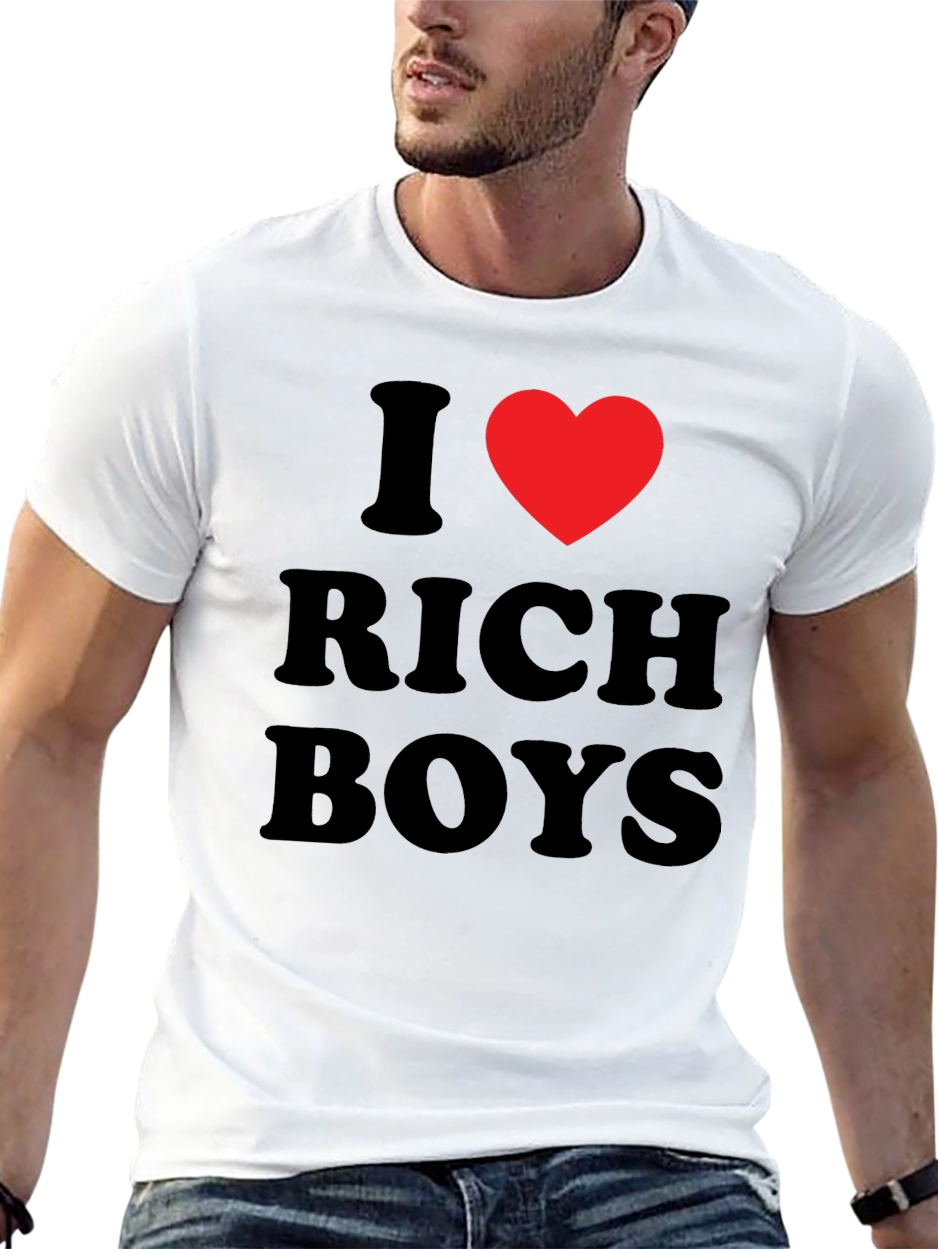 I Heart Rich Boys Black T-Shirt
