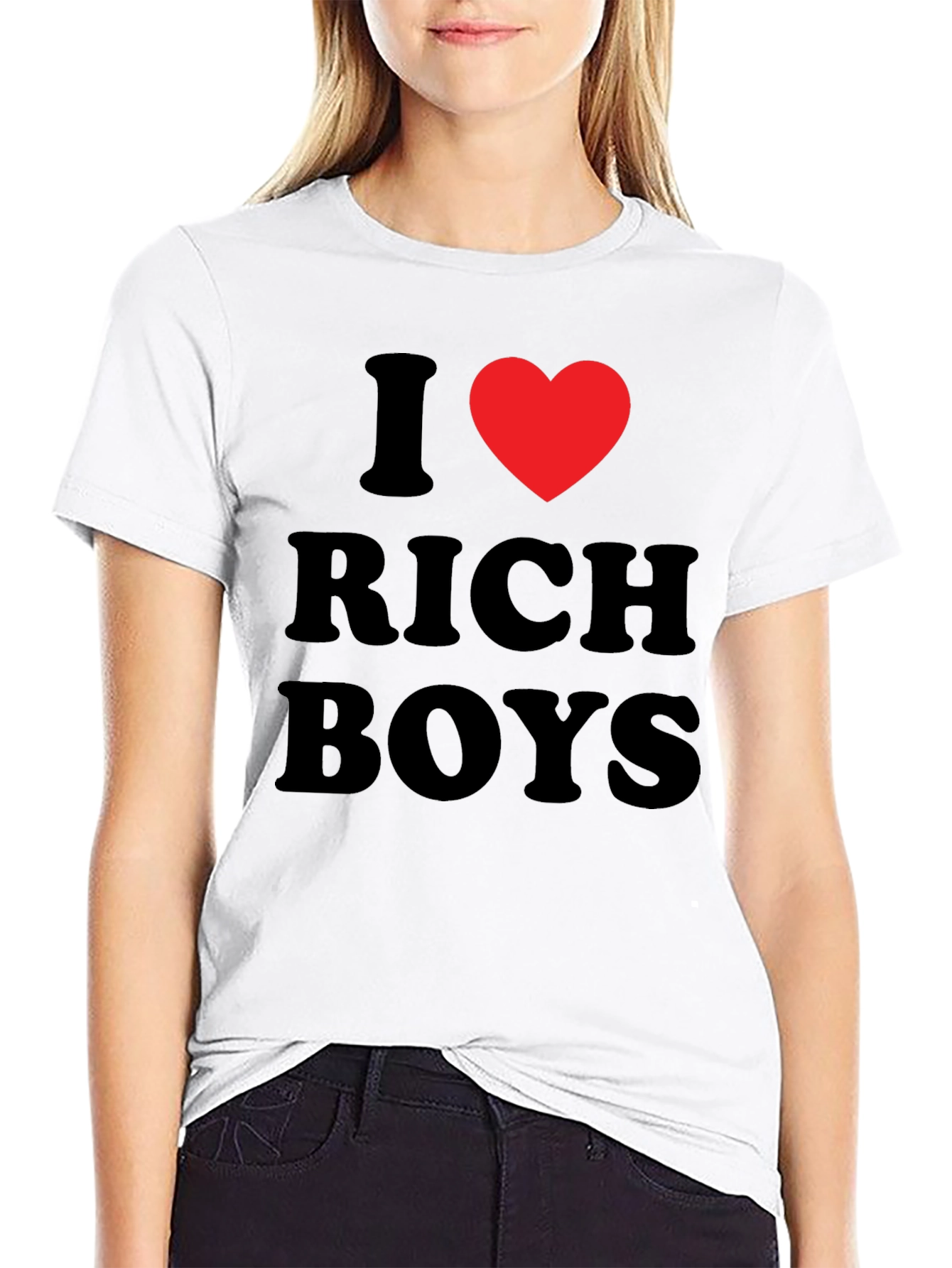 I Heart Rich Boys Black T-Shirt