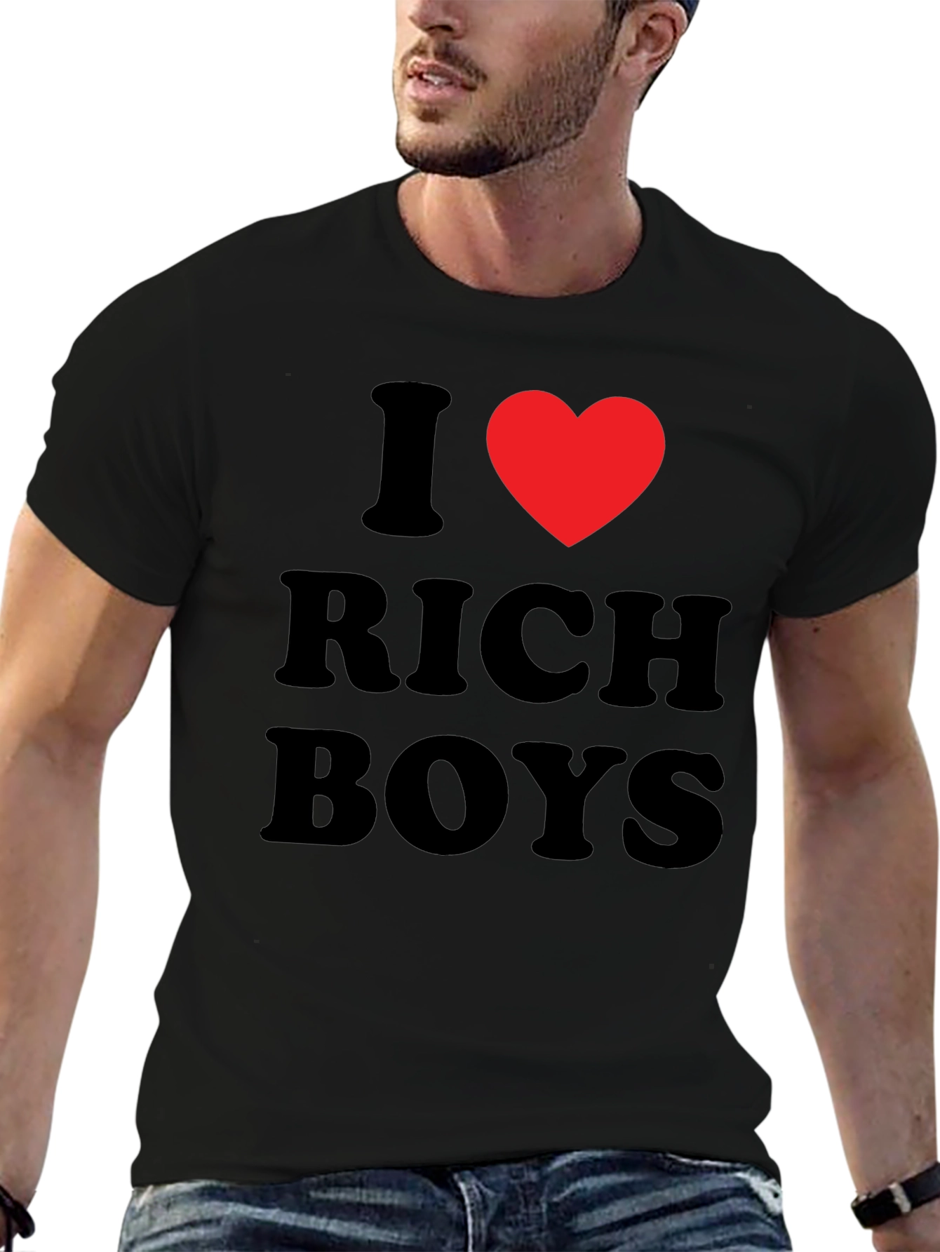 I Heart Rich Boys Black T-Shirt