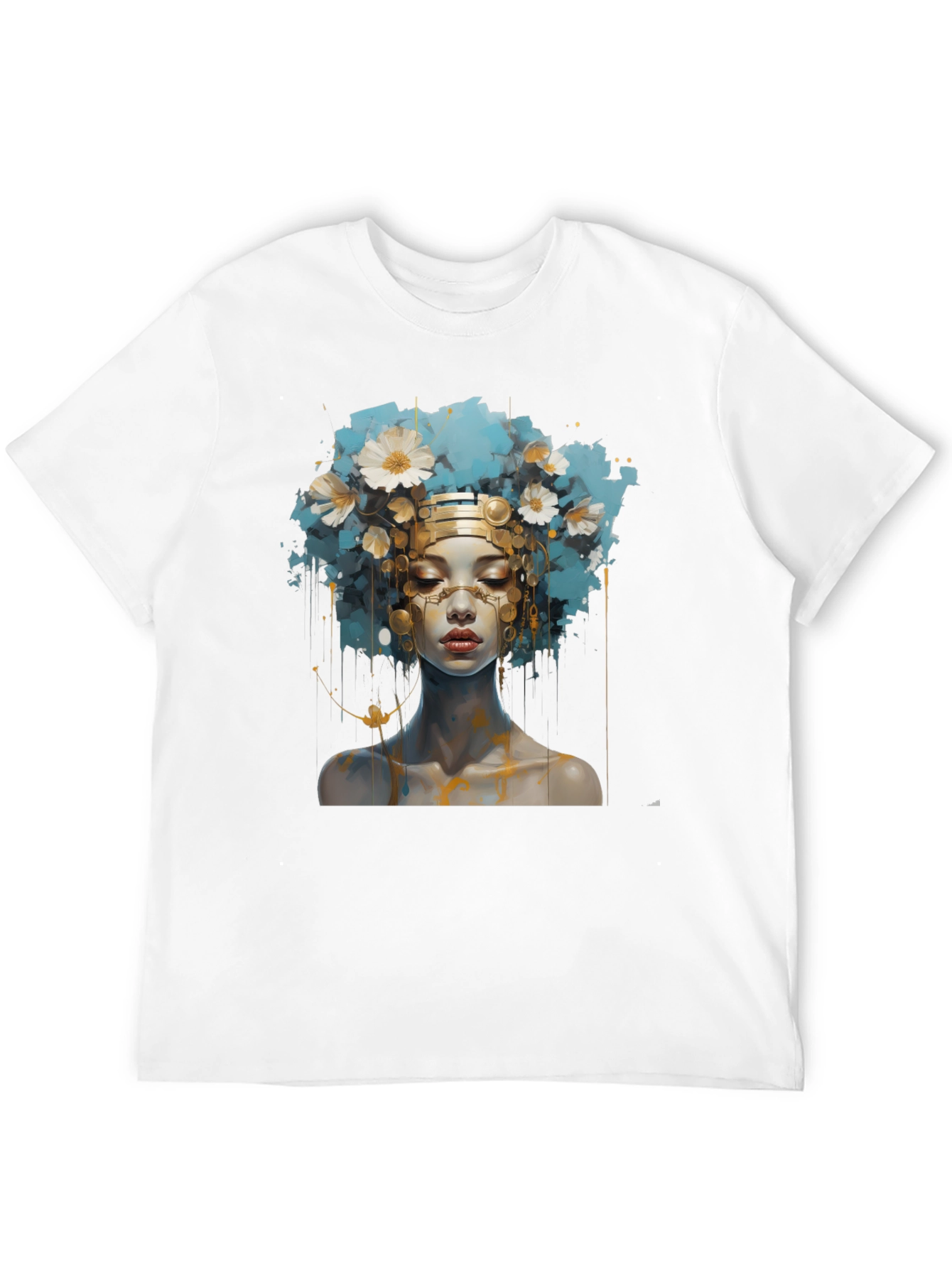 Artistic Woman Graphic Black Tee
