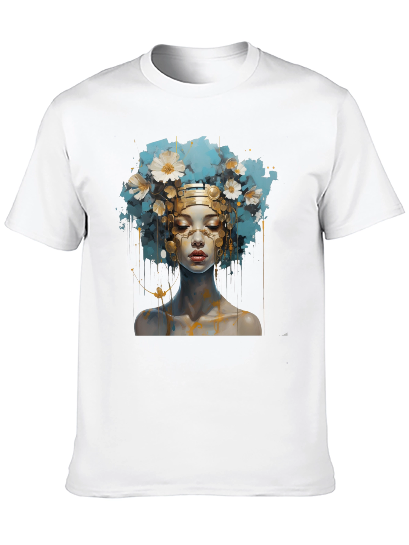 Artistic Woman Graphic Black Tee