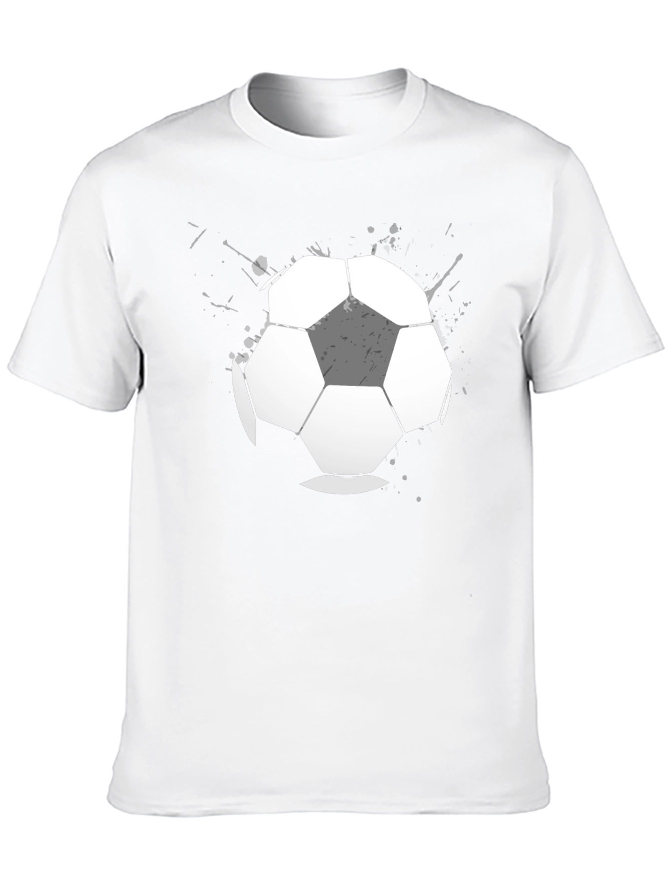 Soccer Ball Graphic T-Shirt - Casual Black Tee