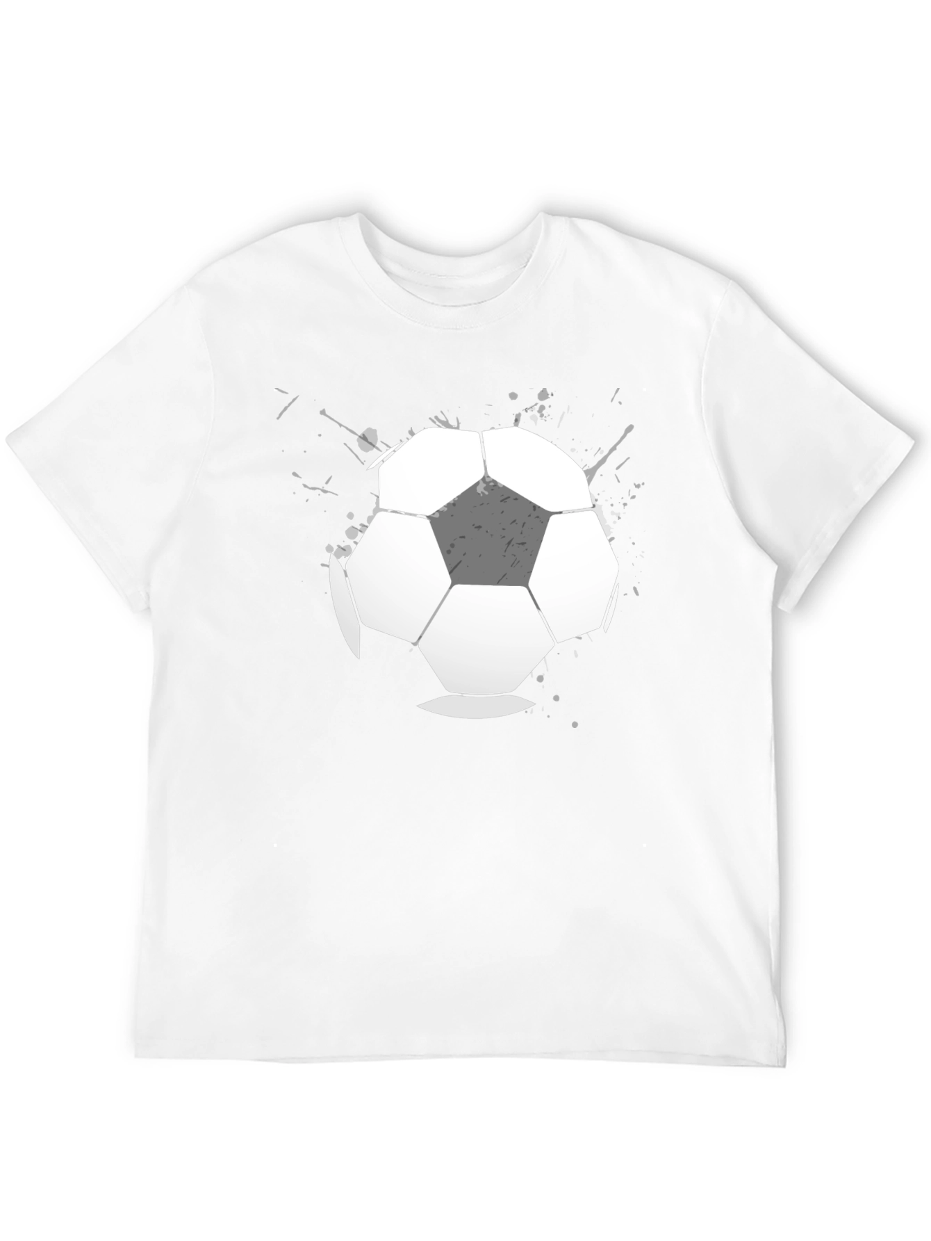 Soccer Ball Graphic T-Shirt - Casual Black Tee