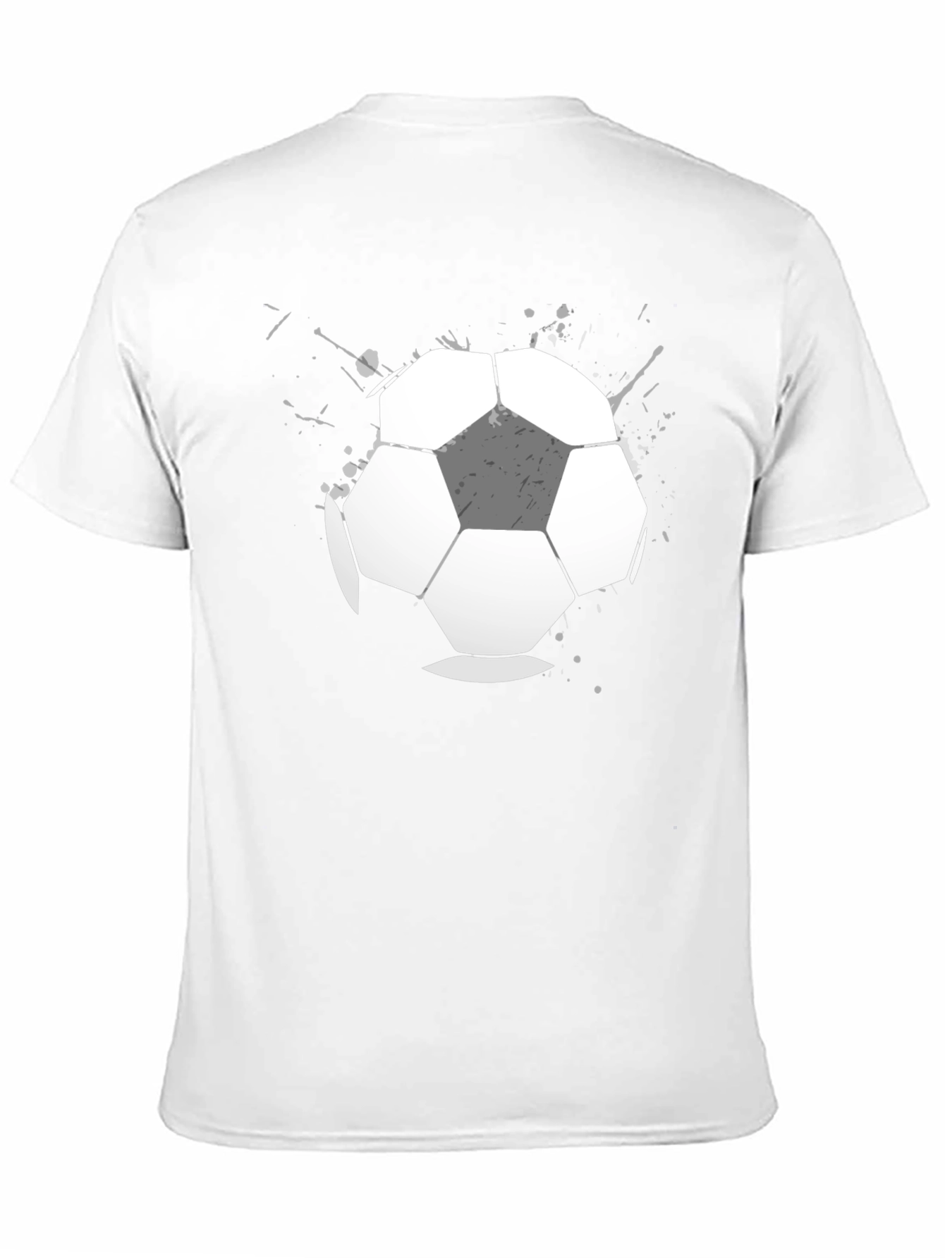 Soccer Ball Graphic T-Shirt - Casual Black Tee