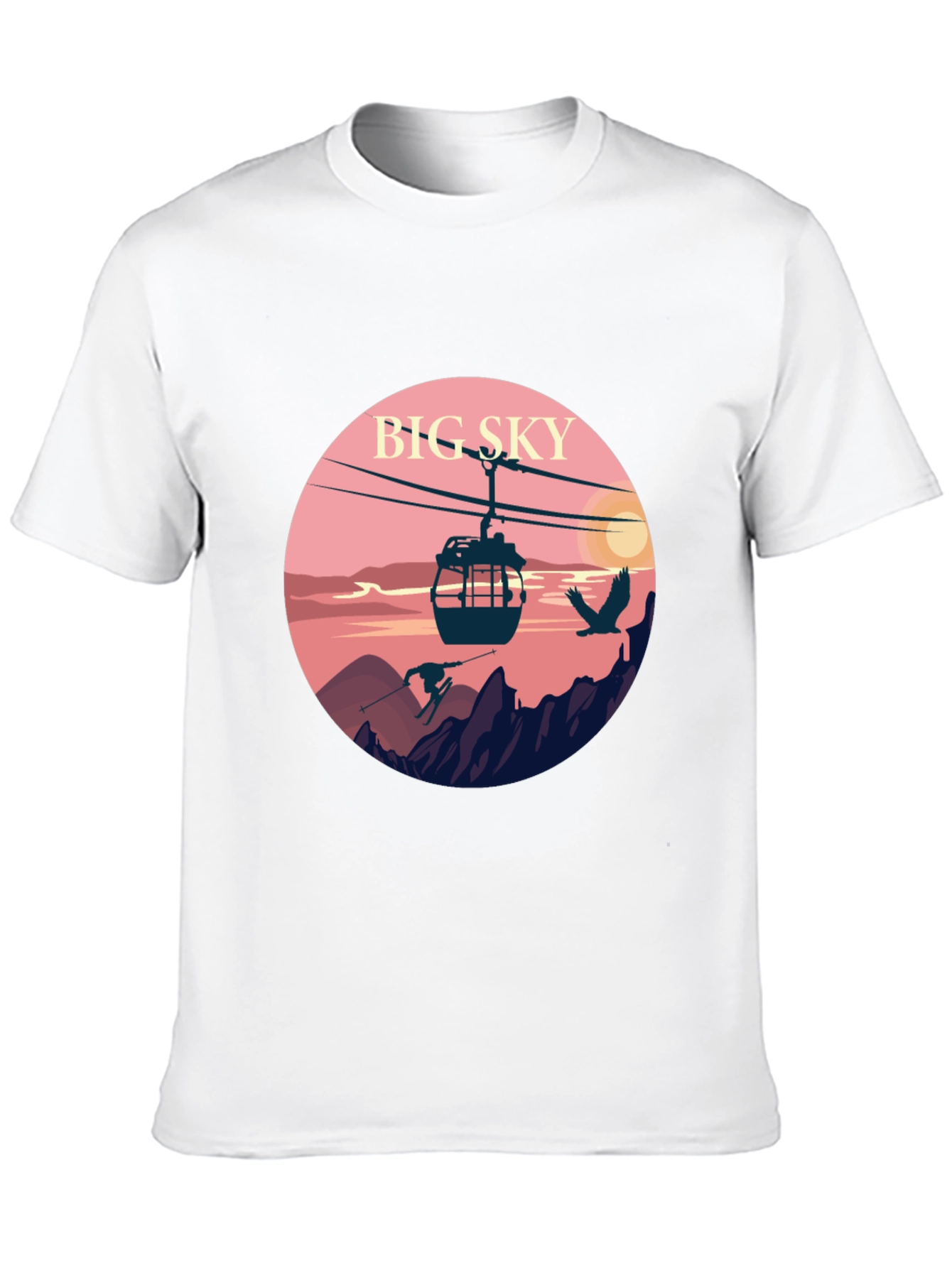 Big Sky Graphic Tee - Mountain Scene T-Shirt