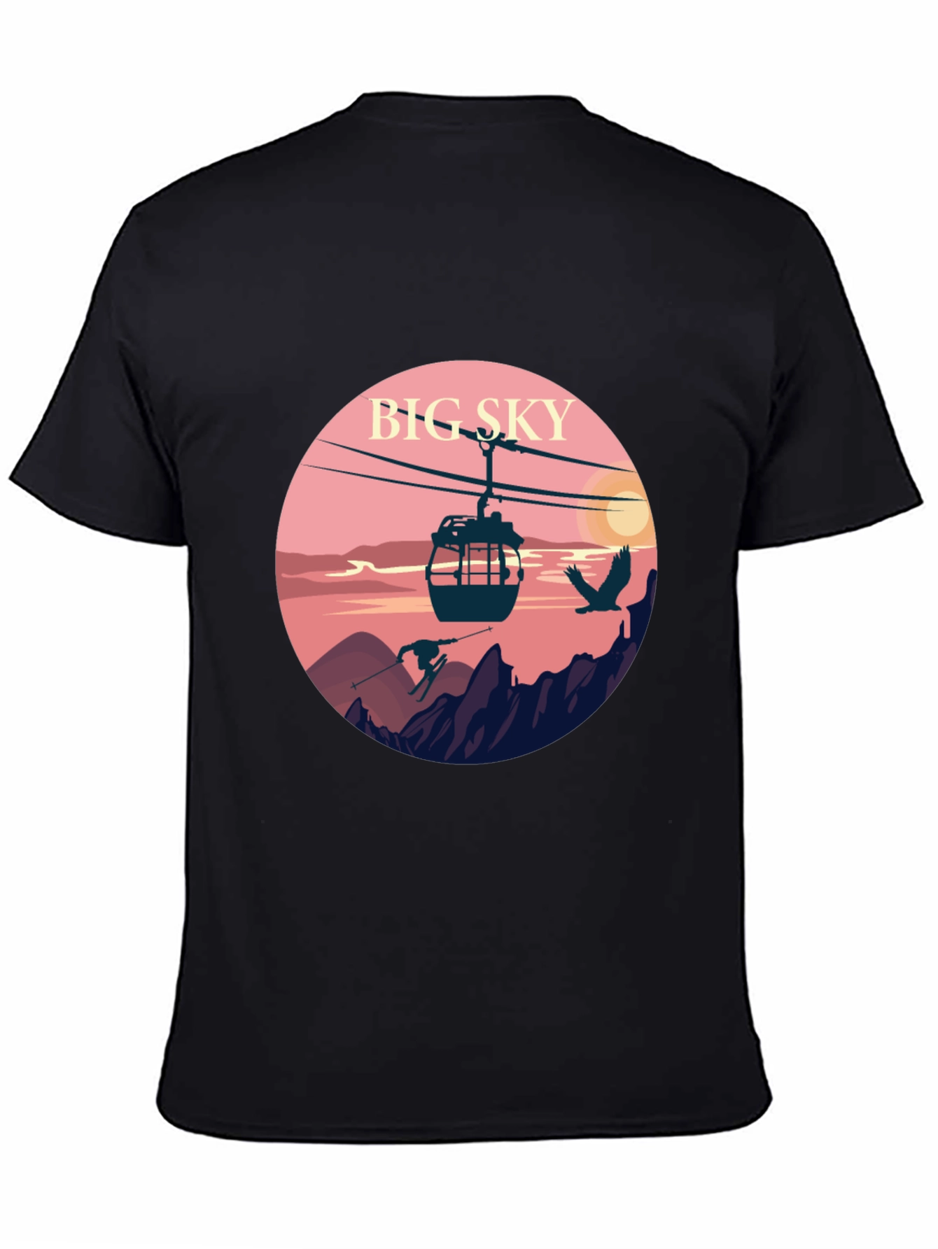 Big Sky Graphic Tee - Mountain Scene T-Shirt