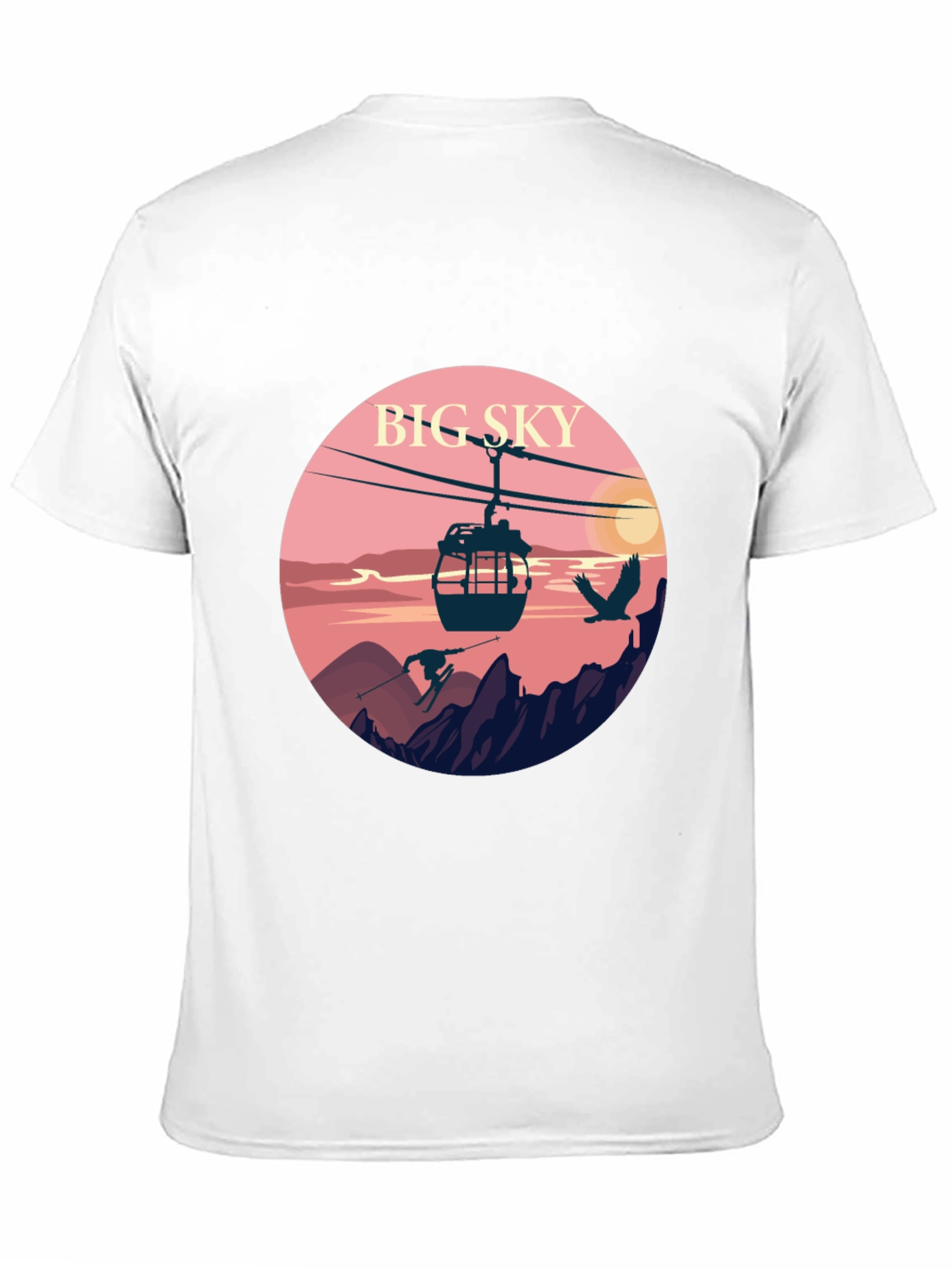 Big Sky Graphic Tee - Mountain Scene T-Shirt