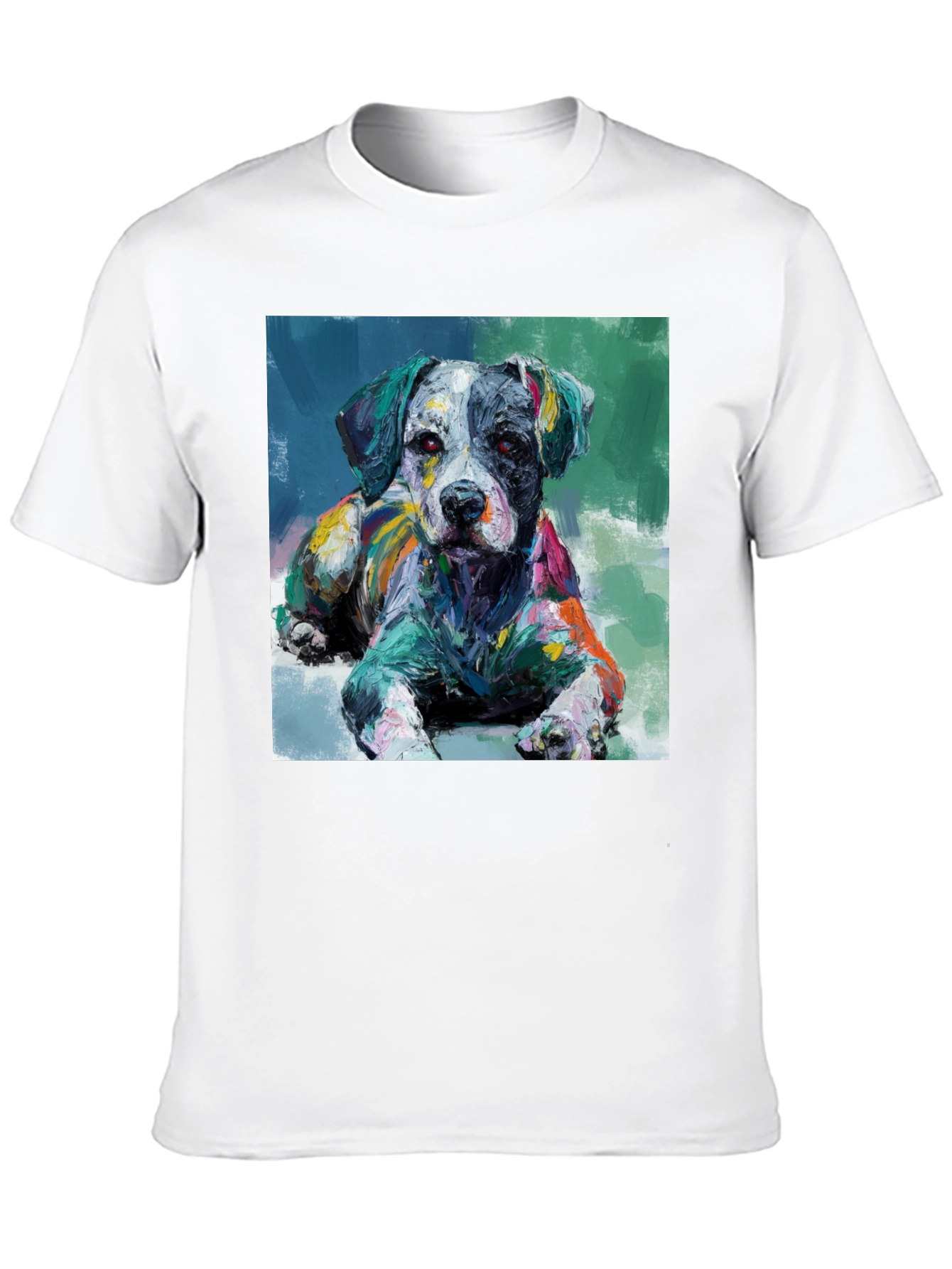 Dog Painting Black T-Shirt