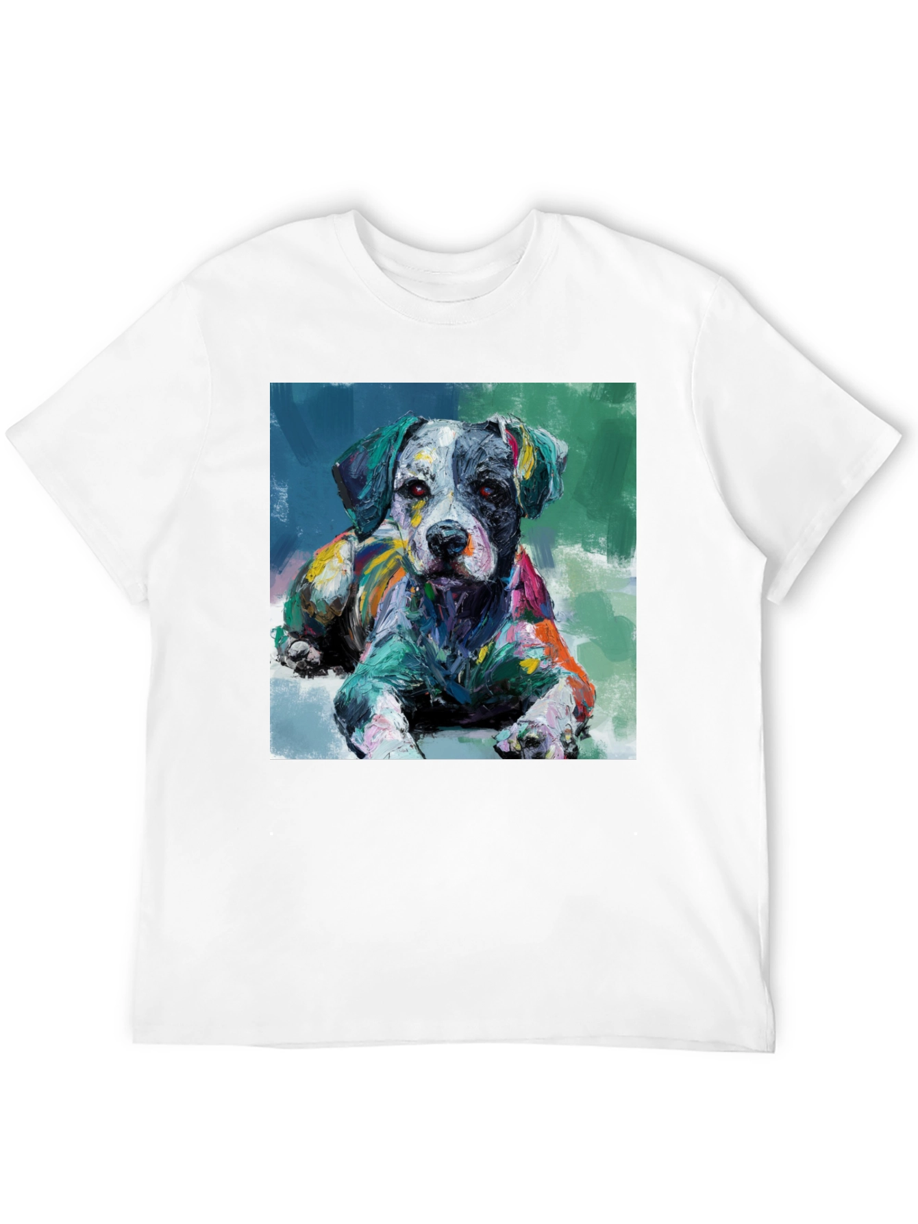 Dog Painting Black T-Shirt