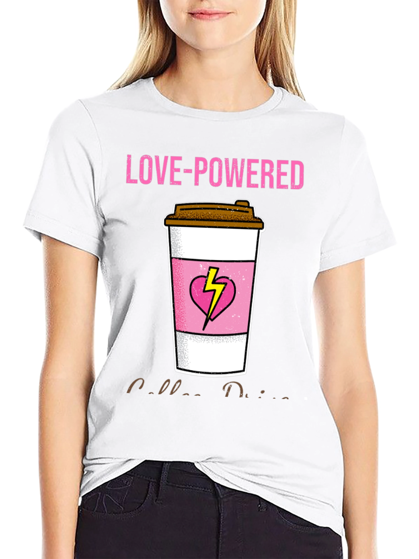 Love-Powered Coffee Drinker T-Shirt