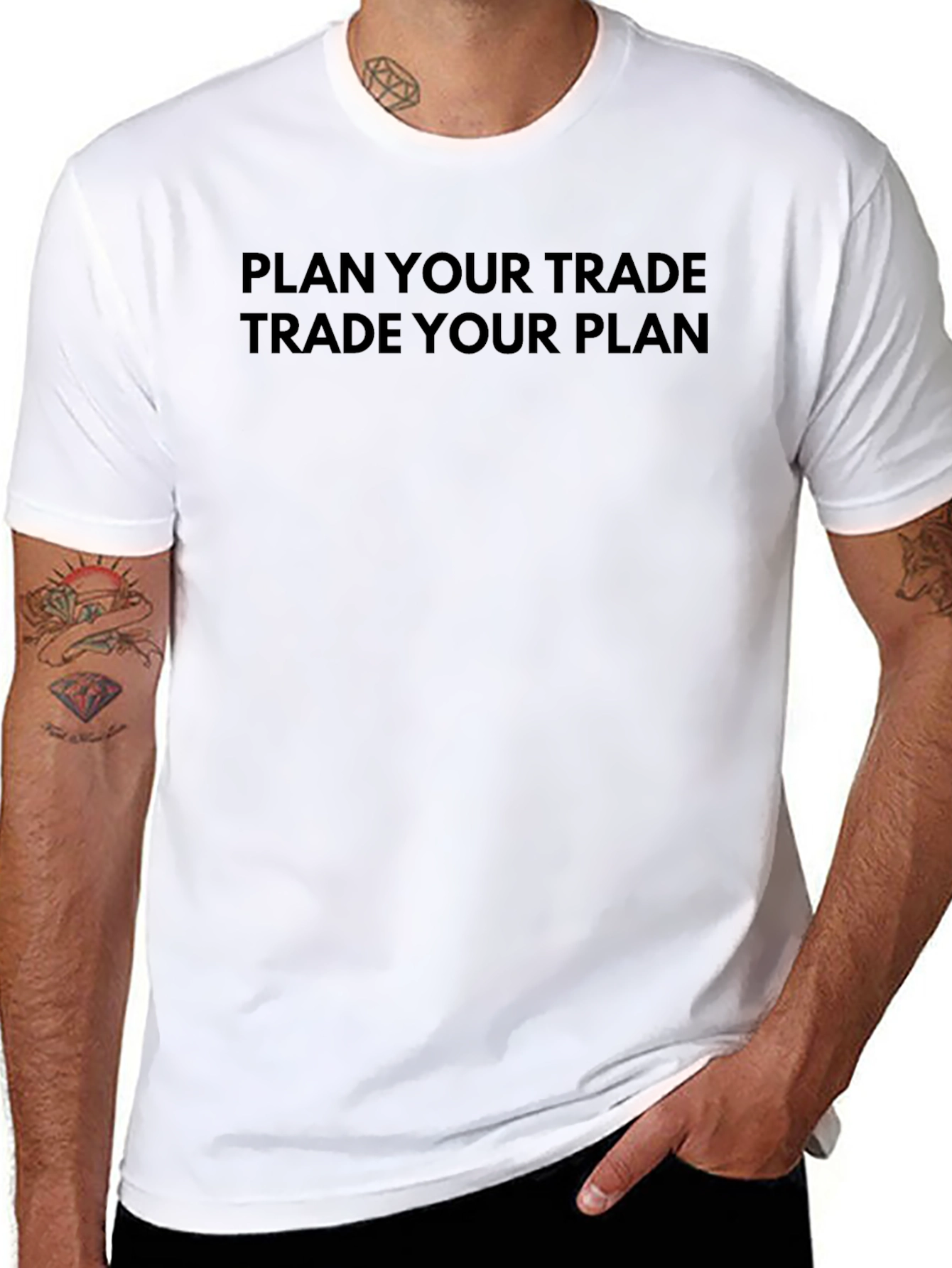 Plan Your Trade Black Graphic Tee