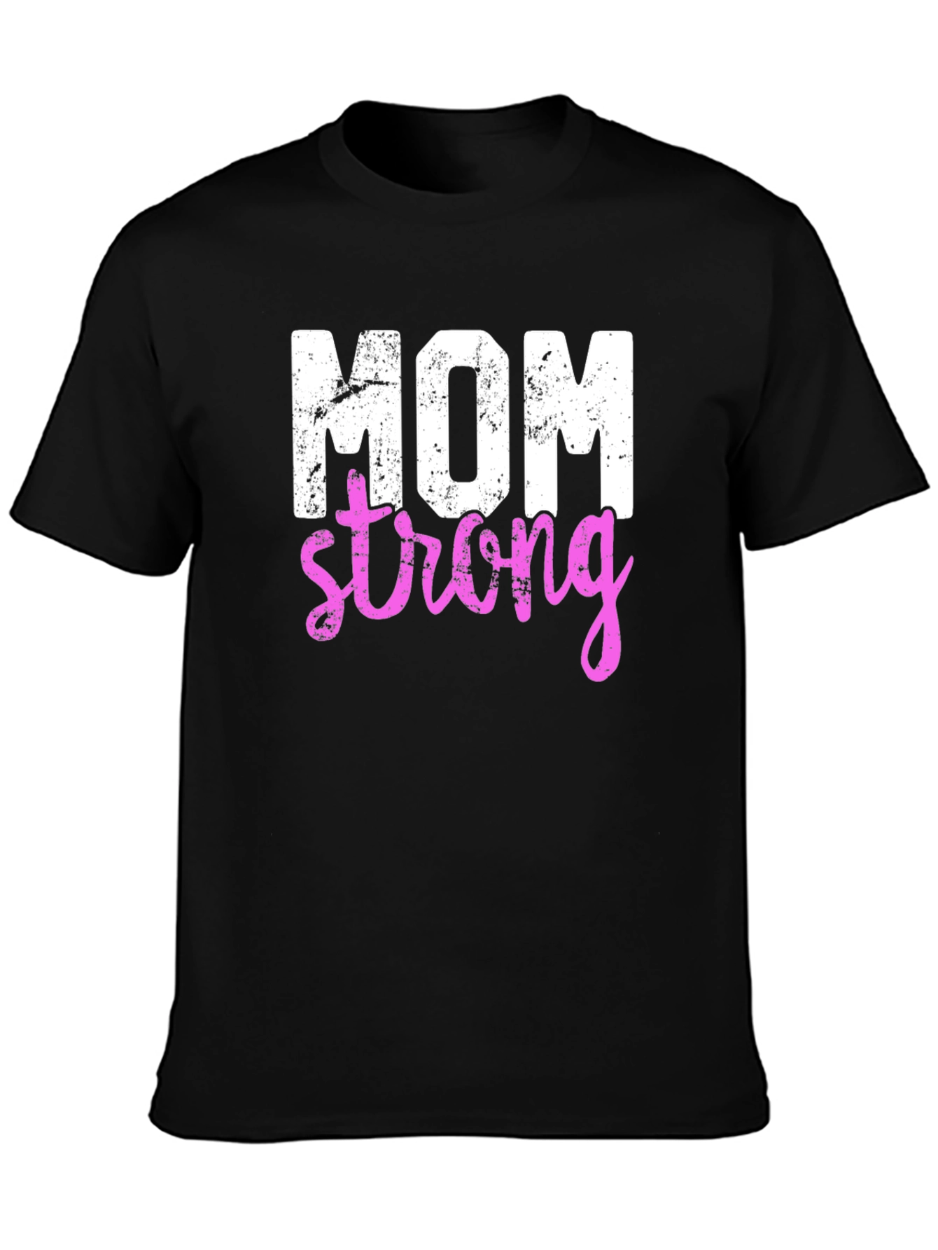 Mom Strong Graphic Tee - Black