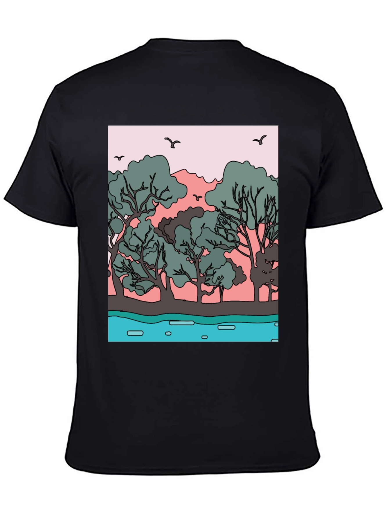 Nature Graphic Black Tee