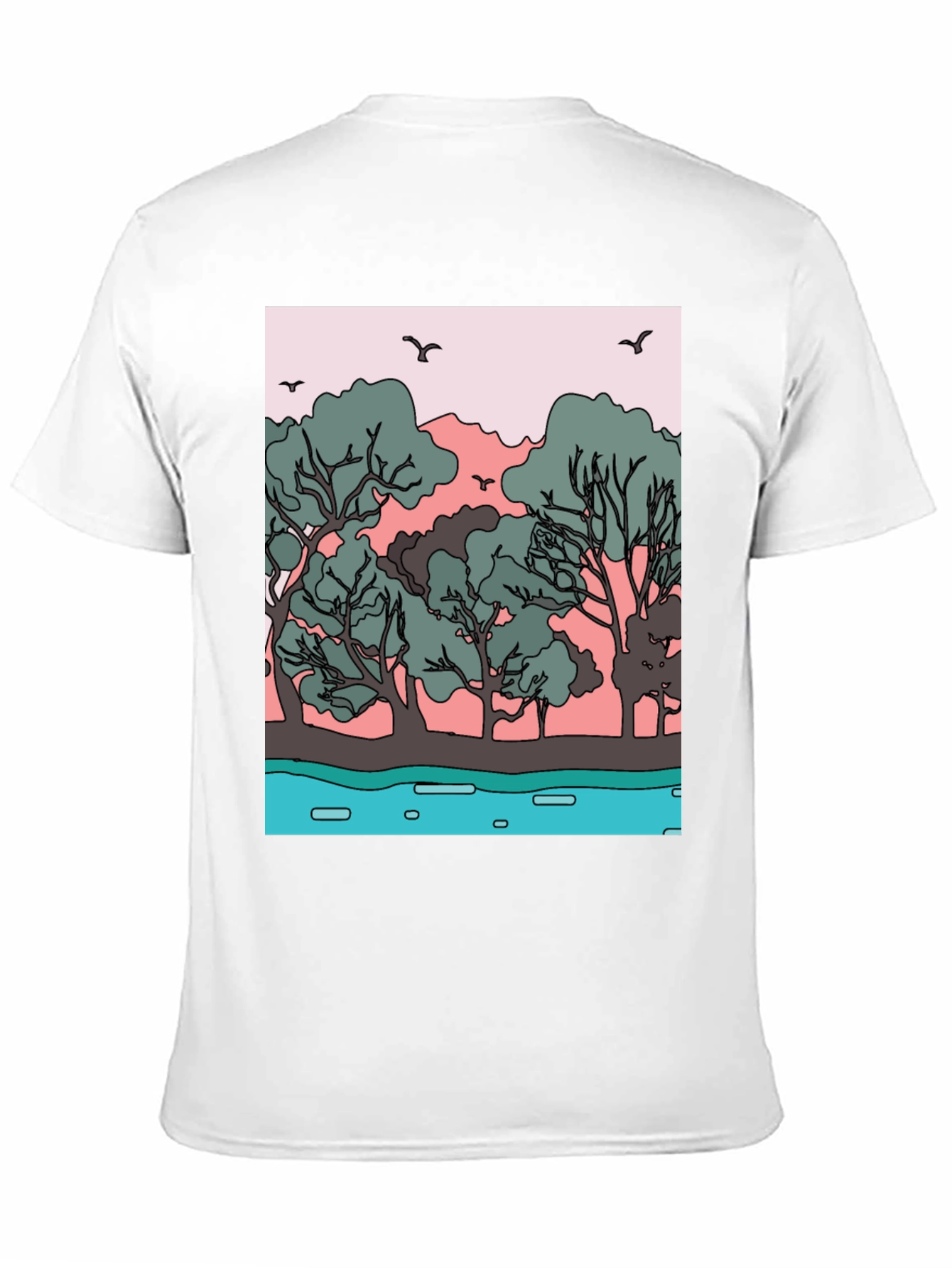 Nature Graphic Black Tee
