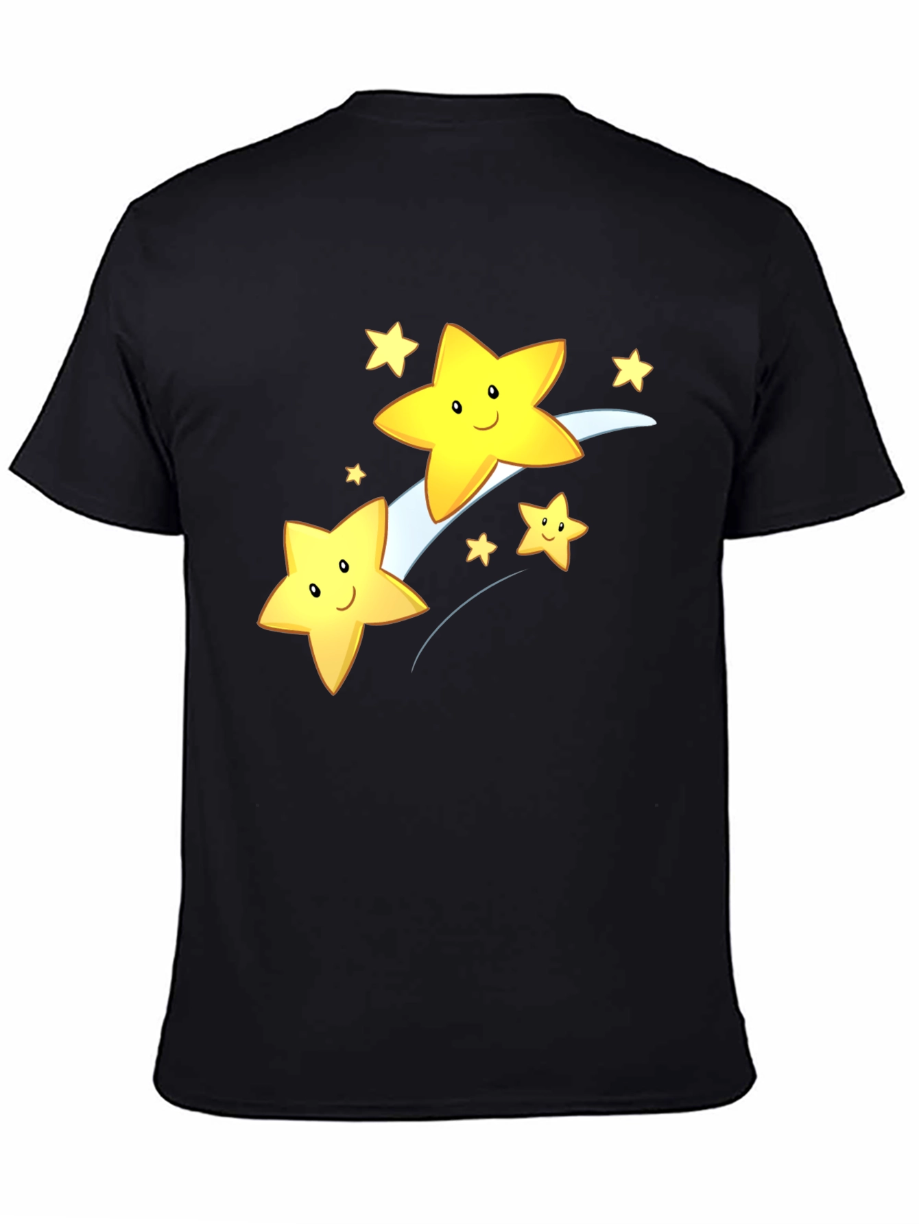 Shooting Star Graphic Tee - Black Cotton Blend