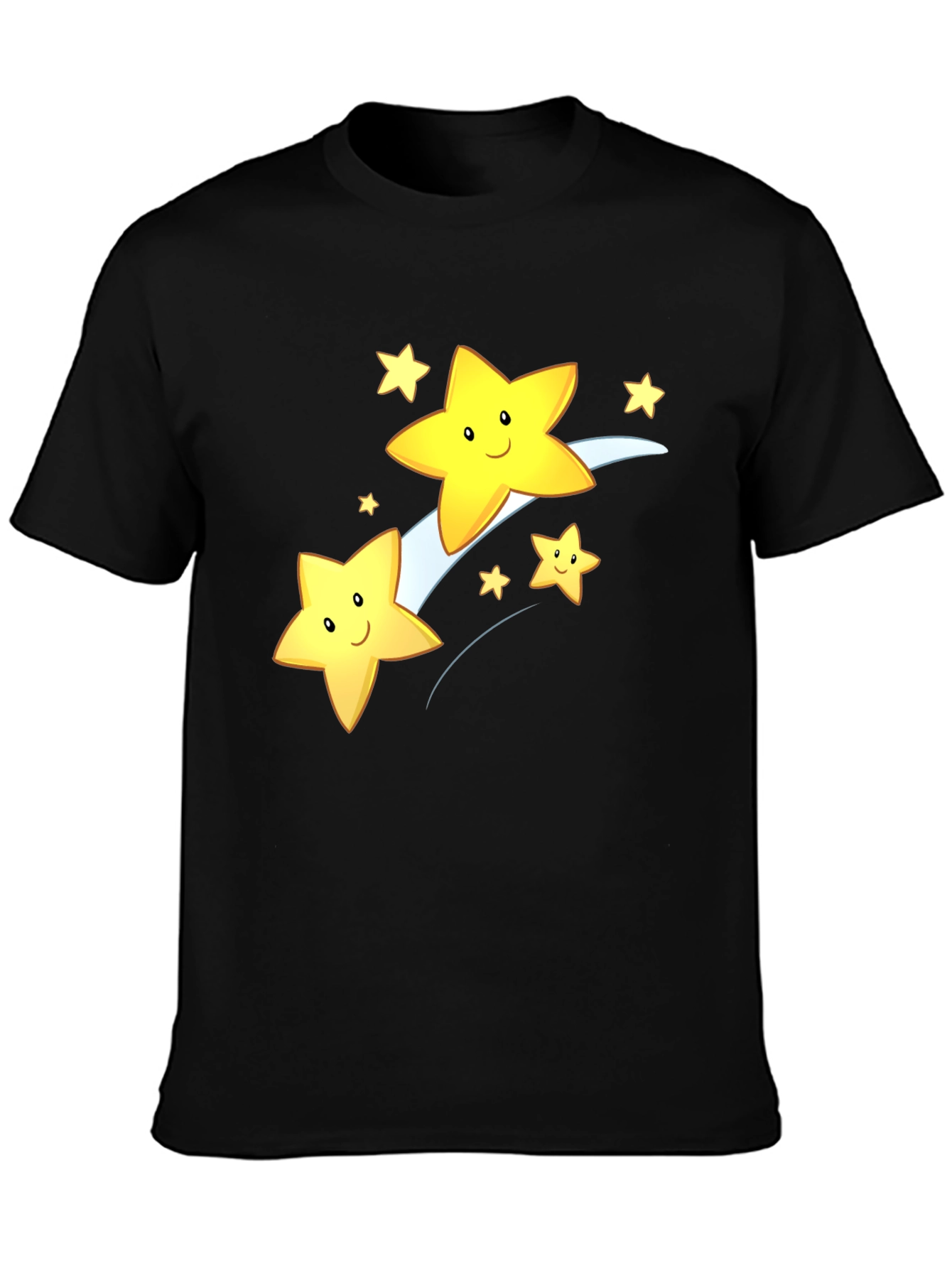 Shooting Star Graphic Tee - Black Cotton Blend