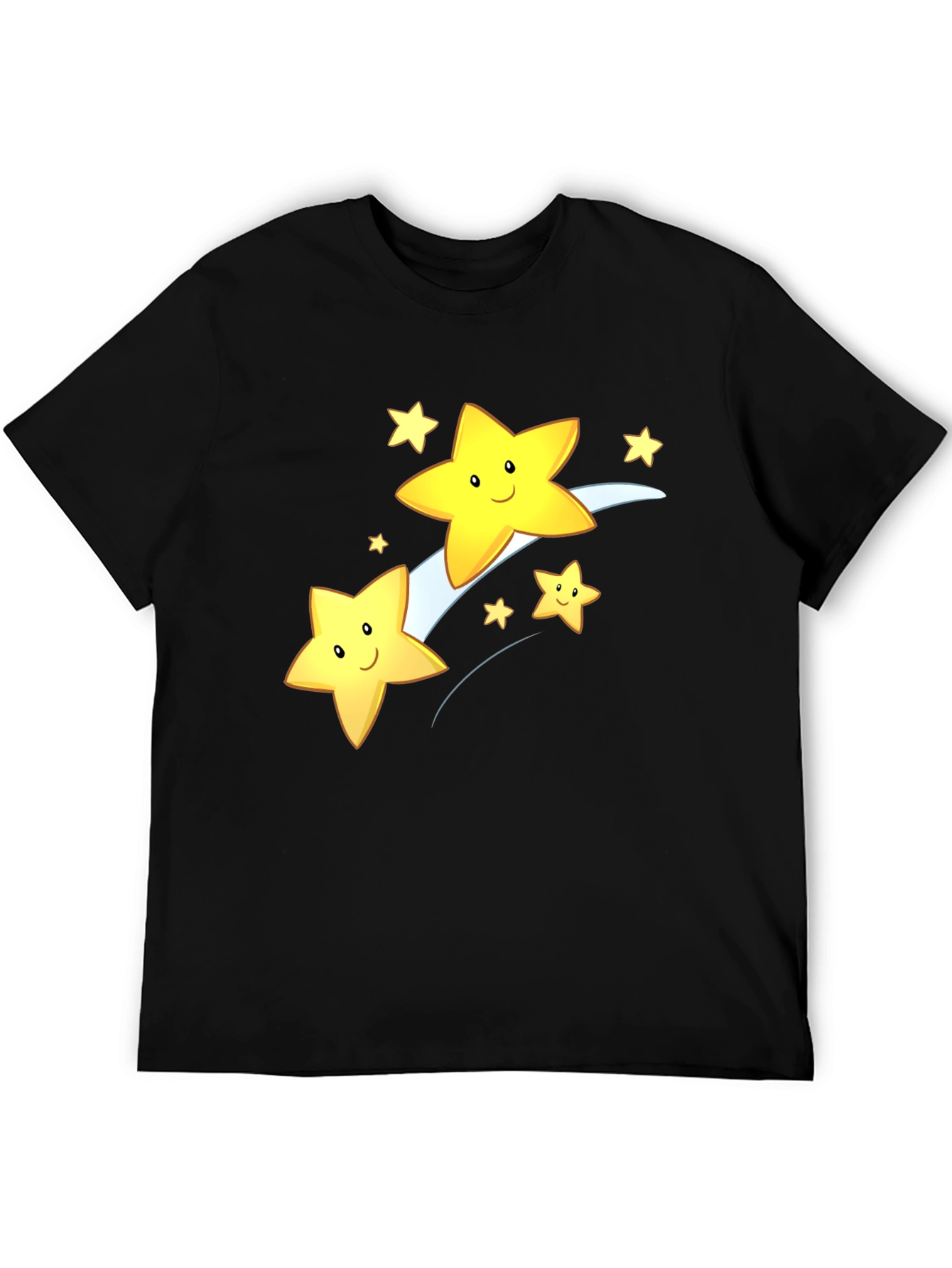 Shooting Star Graphic Tee - Black Cotton Blend
