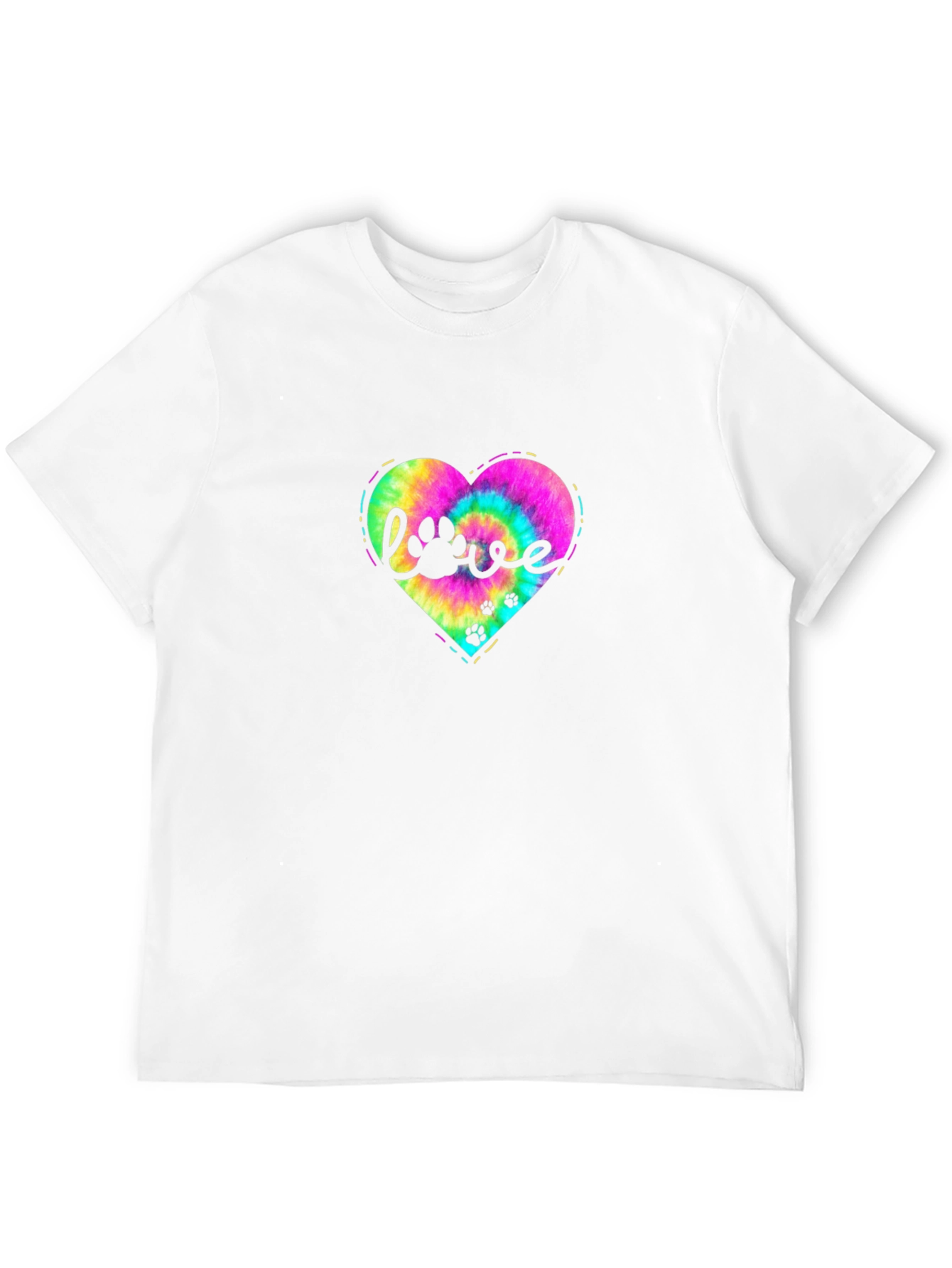 Love Paw Tie Dye Heart T-Shirt