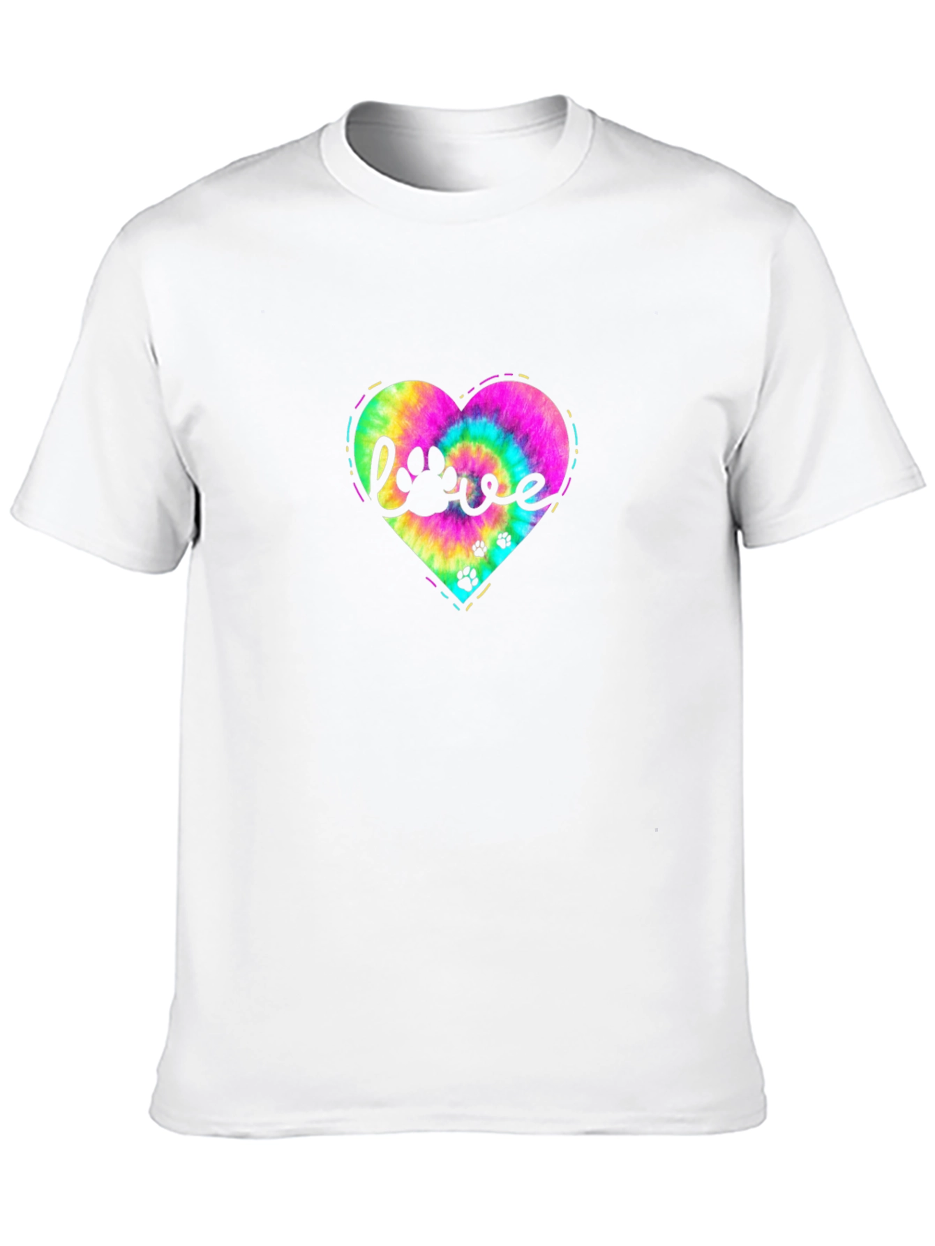 Love Paw Tie Dye Heart T-Shirt