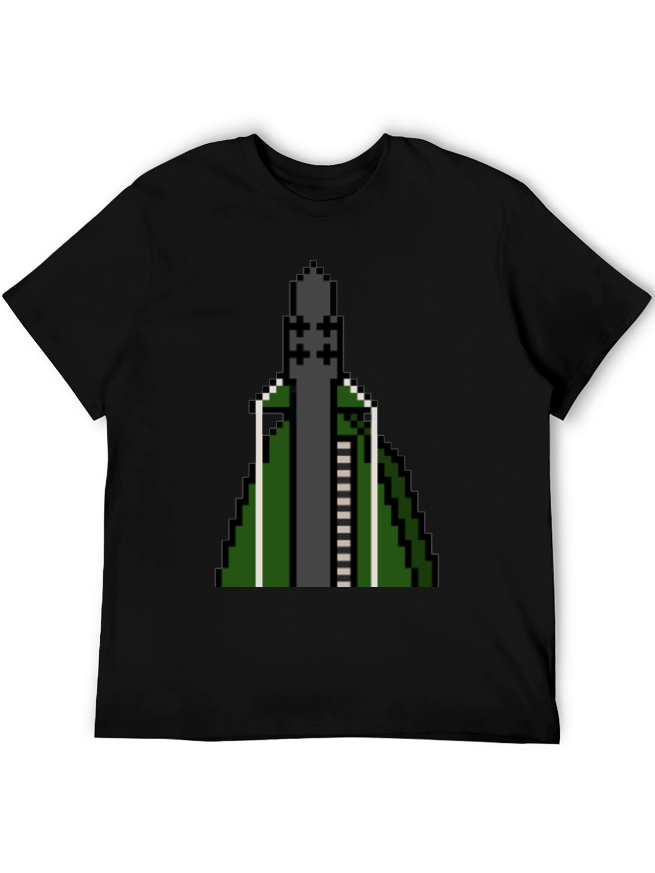 Pixelated Rocket T-Shirt - Retro Gaming Style