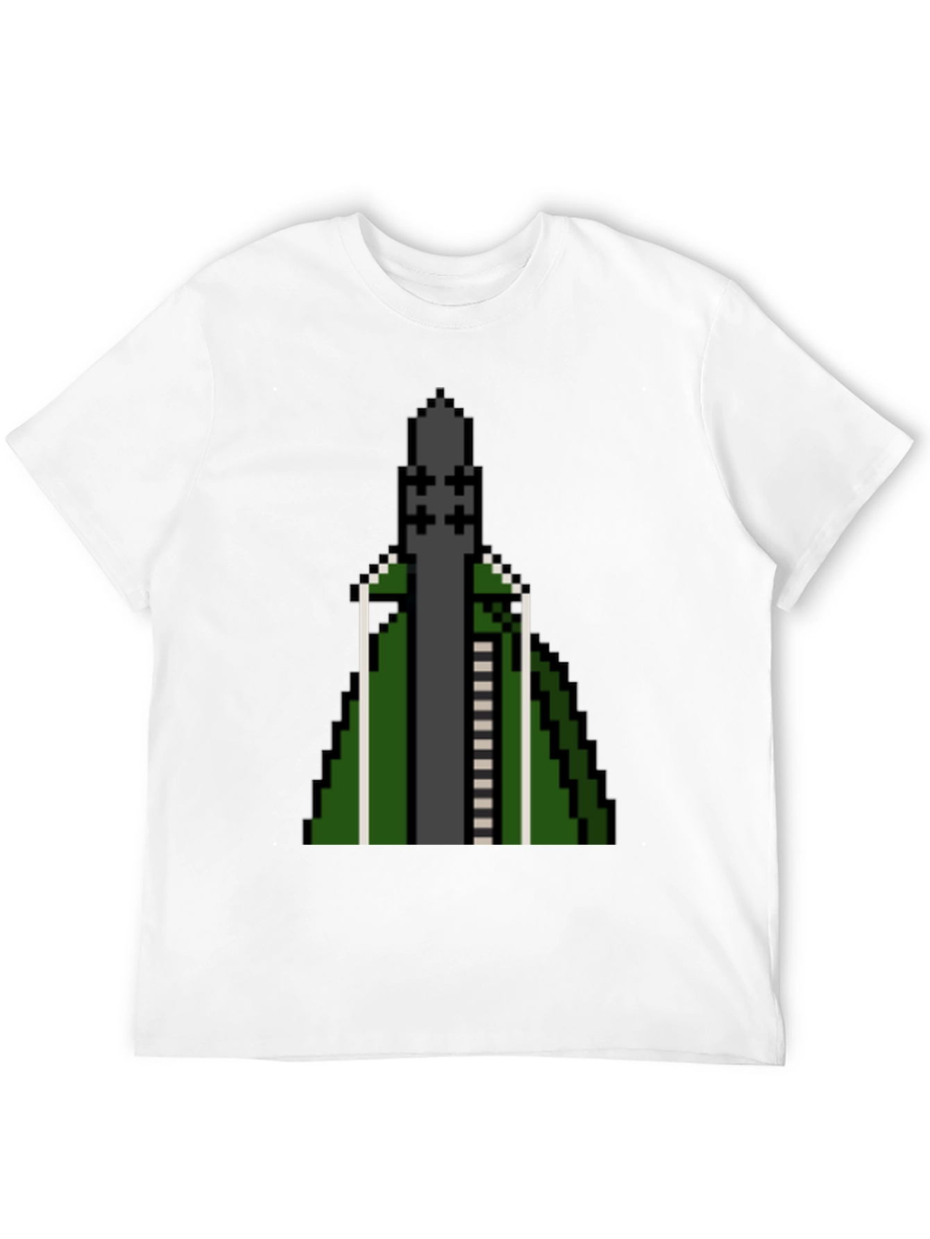 Pixelated Rocket T-Shirt - Retro Gaming Style