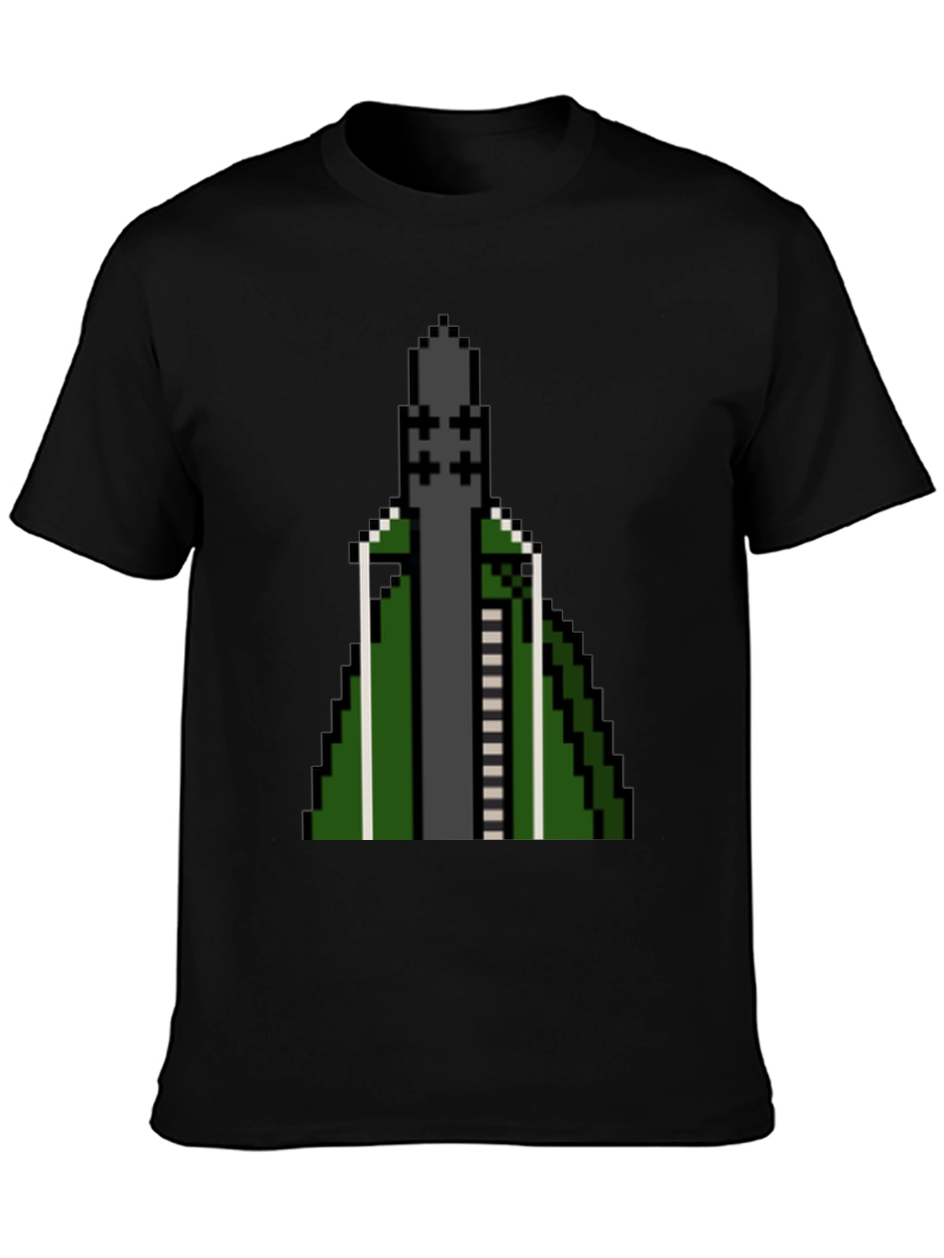 Pixelated Rocket T-Shirt - Retro Gaming Style