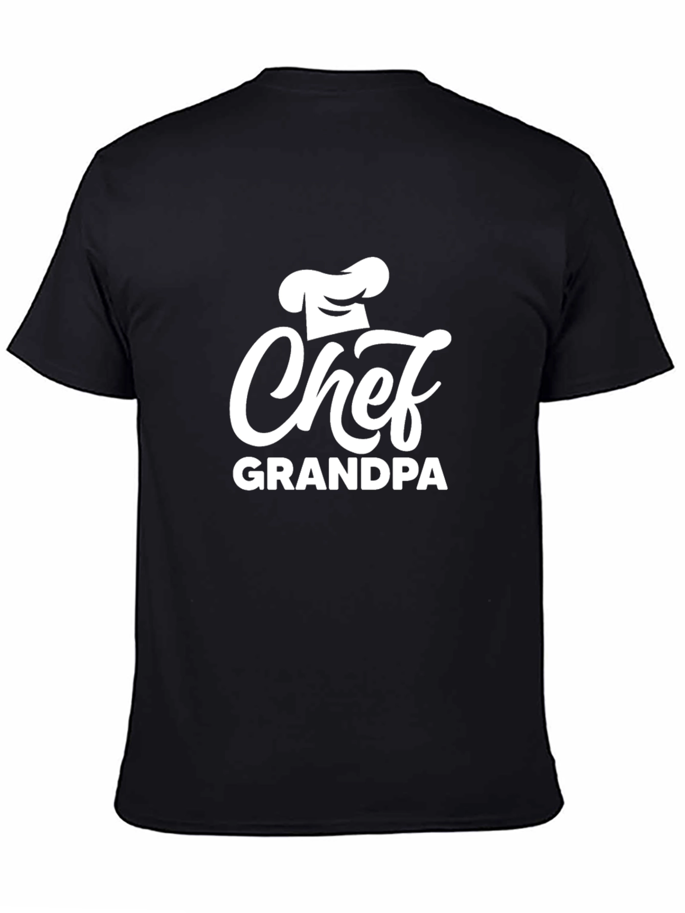 Chef Grandpa T-Shirt - Black Cotton Blend