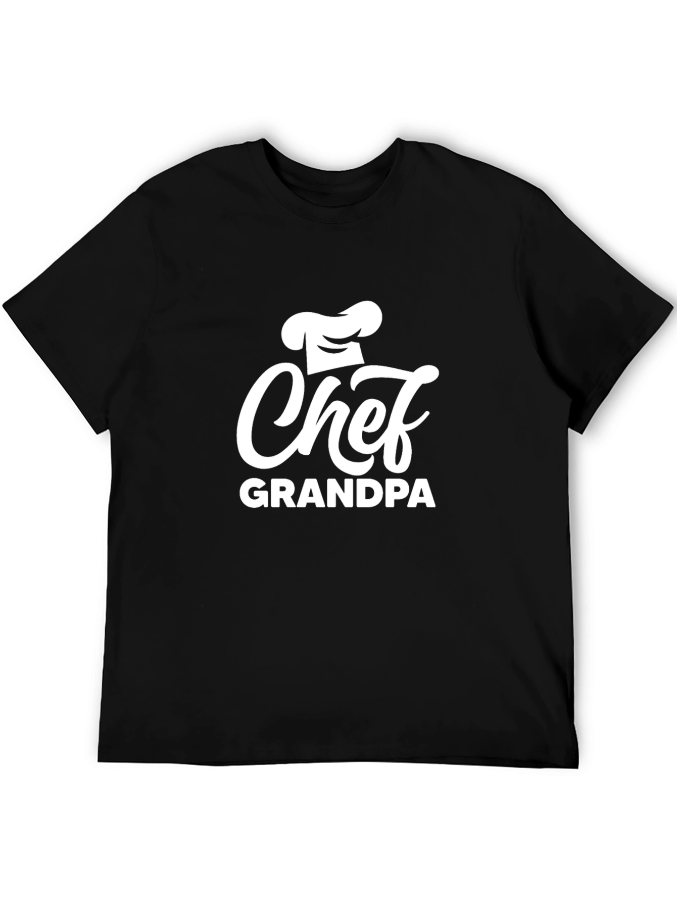 Chef Grandpa T-Shirt - Black Cotton Blend