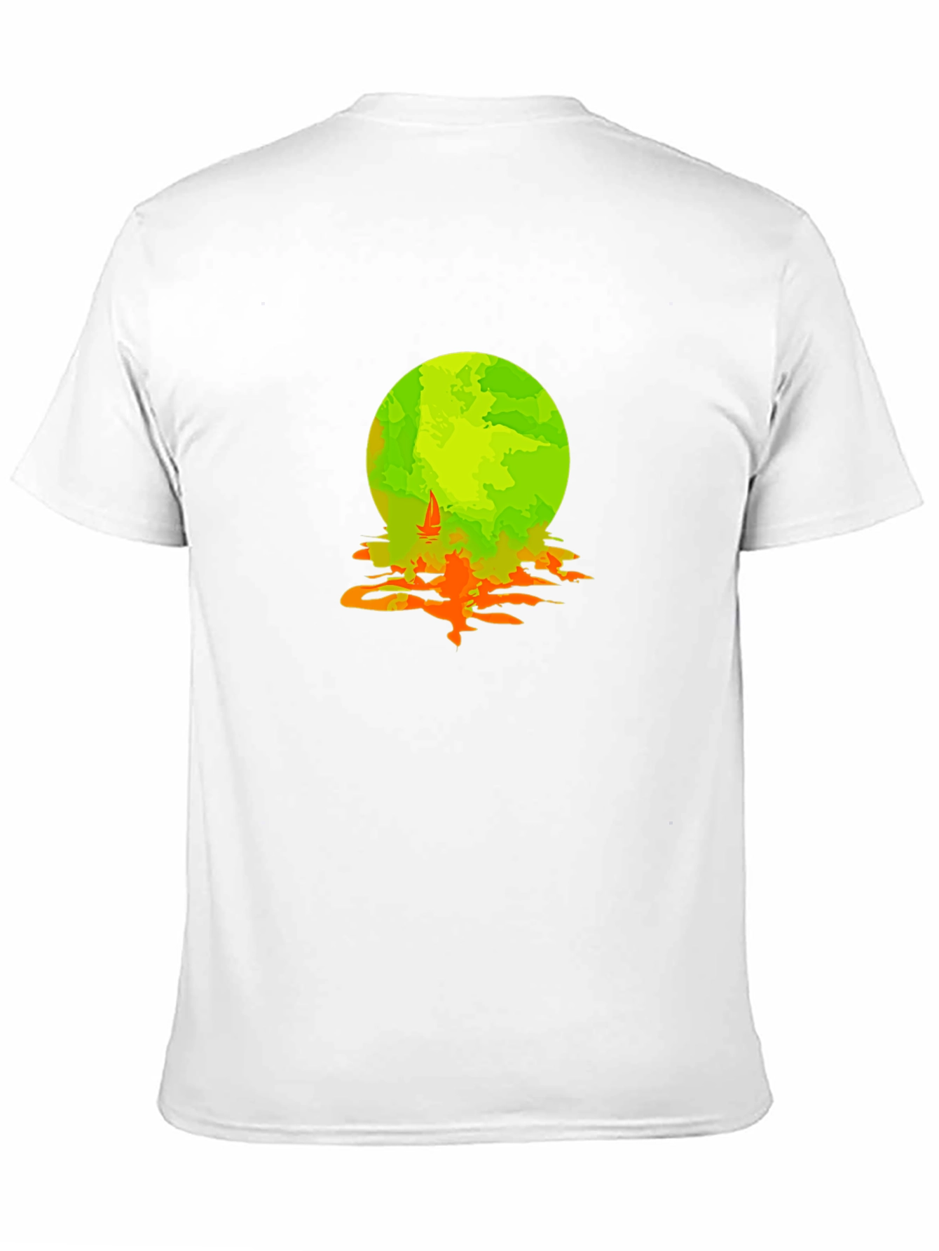 Graphic Tee: Moonlit Sailboat Design