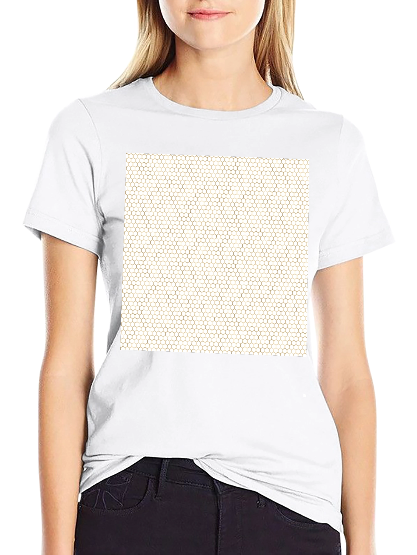 Honeycomb Pattern T-Shirt - Modern Geometric Tee
