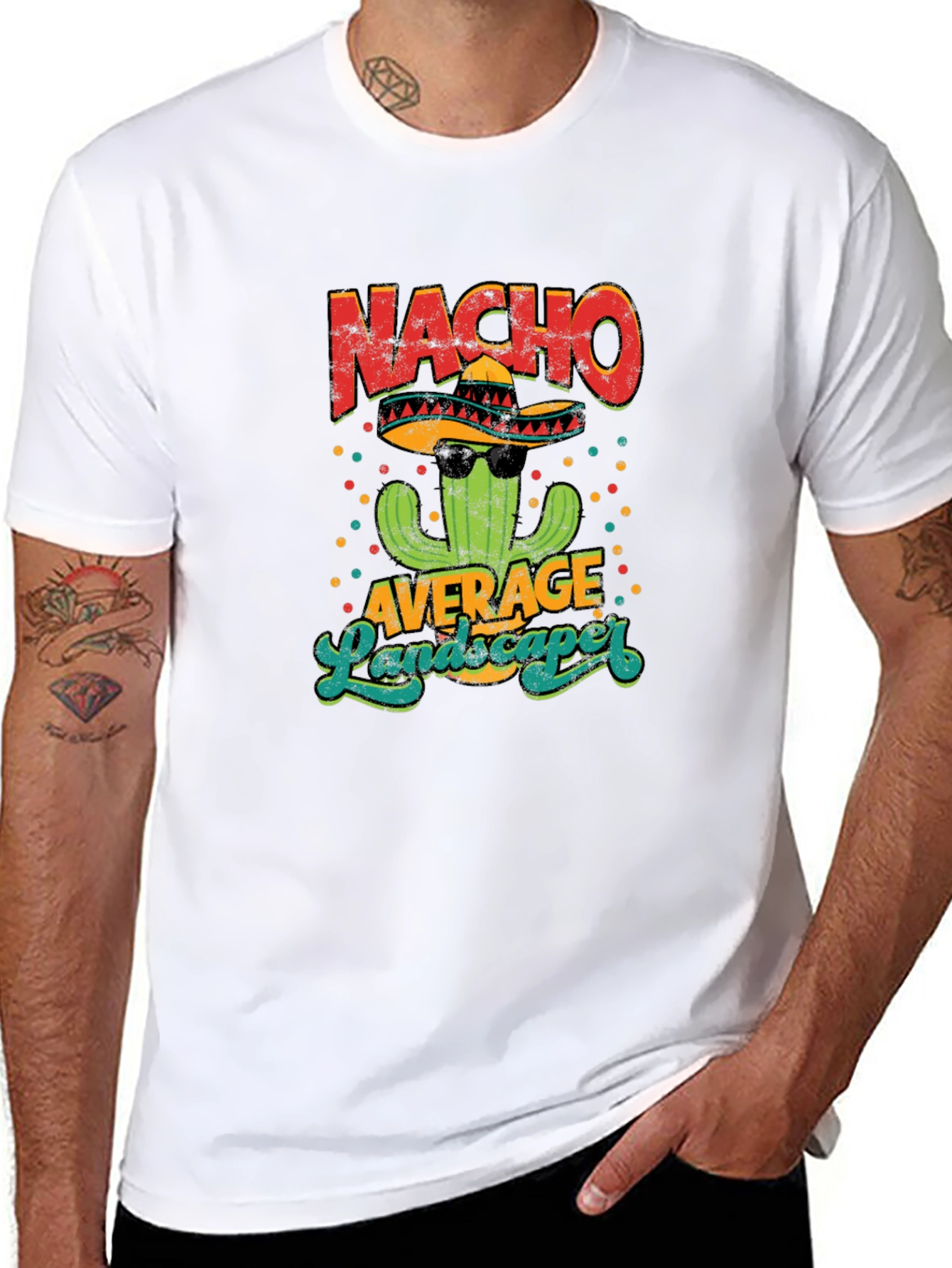 Nacho Average Landscaper Graphic T-Shirt