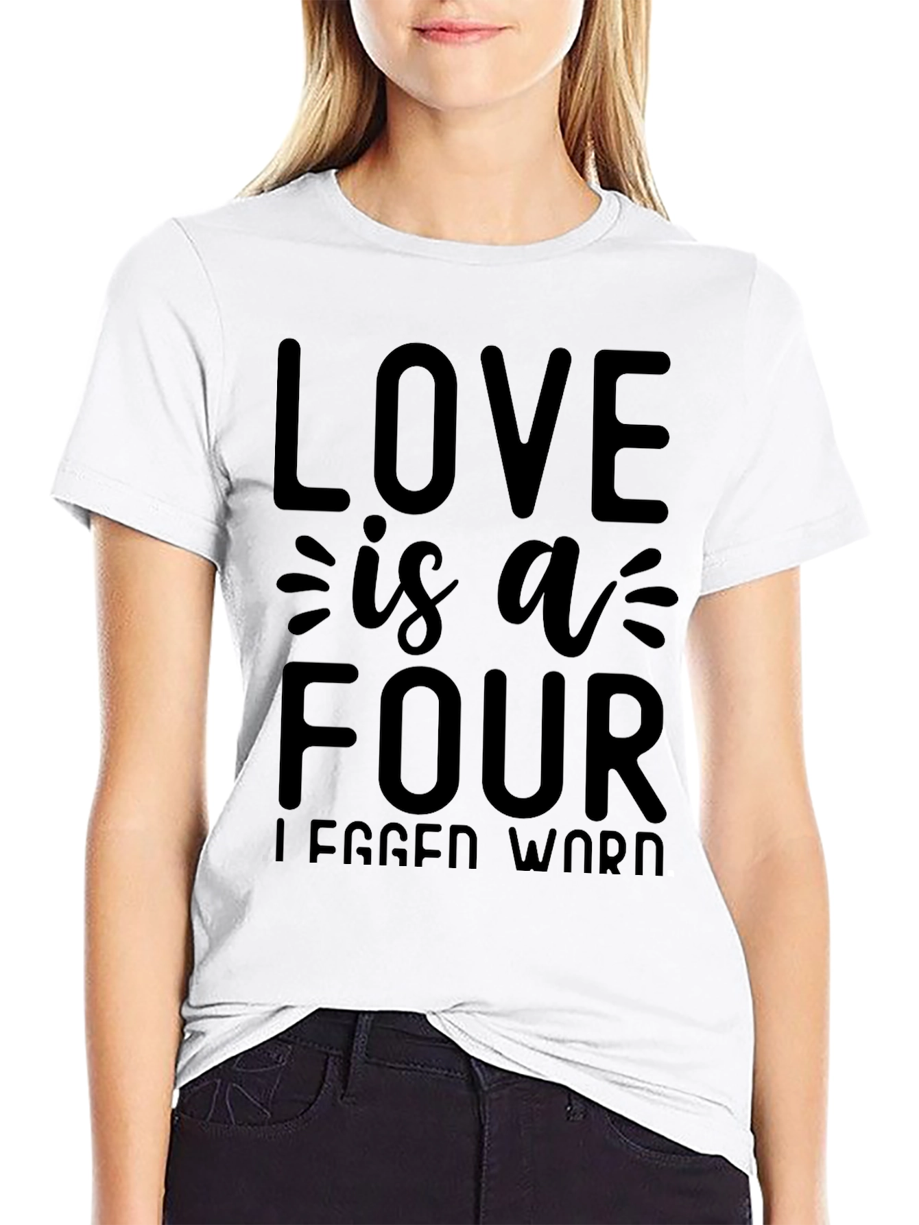 Love is a Four Legged Word Black T-Shirt