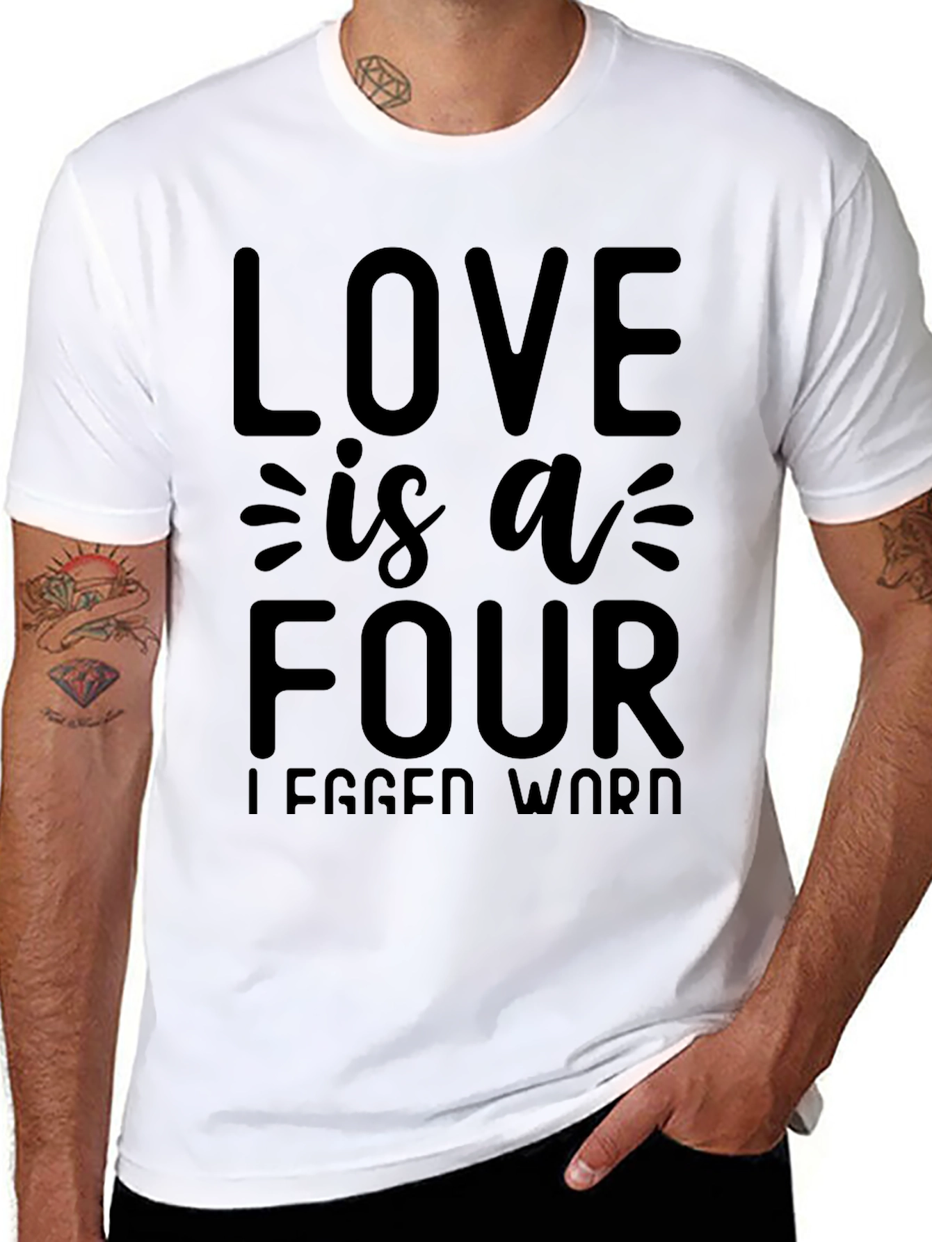 Love is a Four Legged Word Black T-Shirt