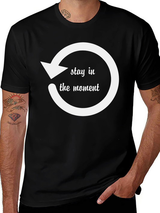 Stay in the Moment Graphic Tee - Black