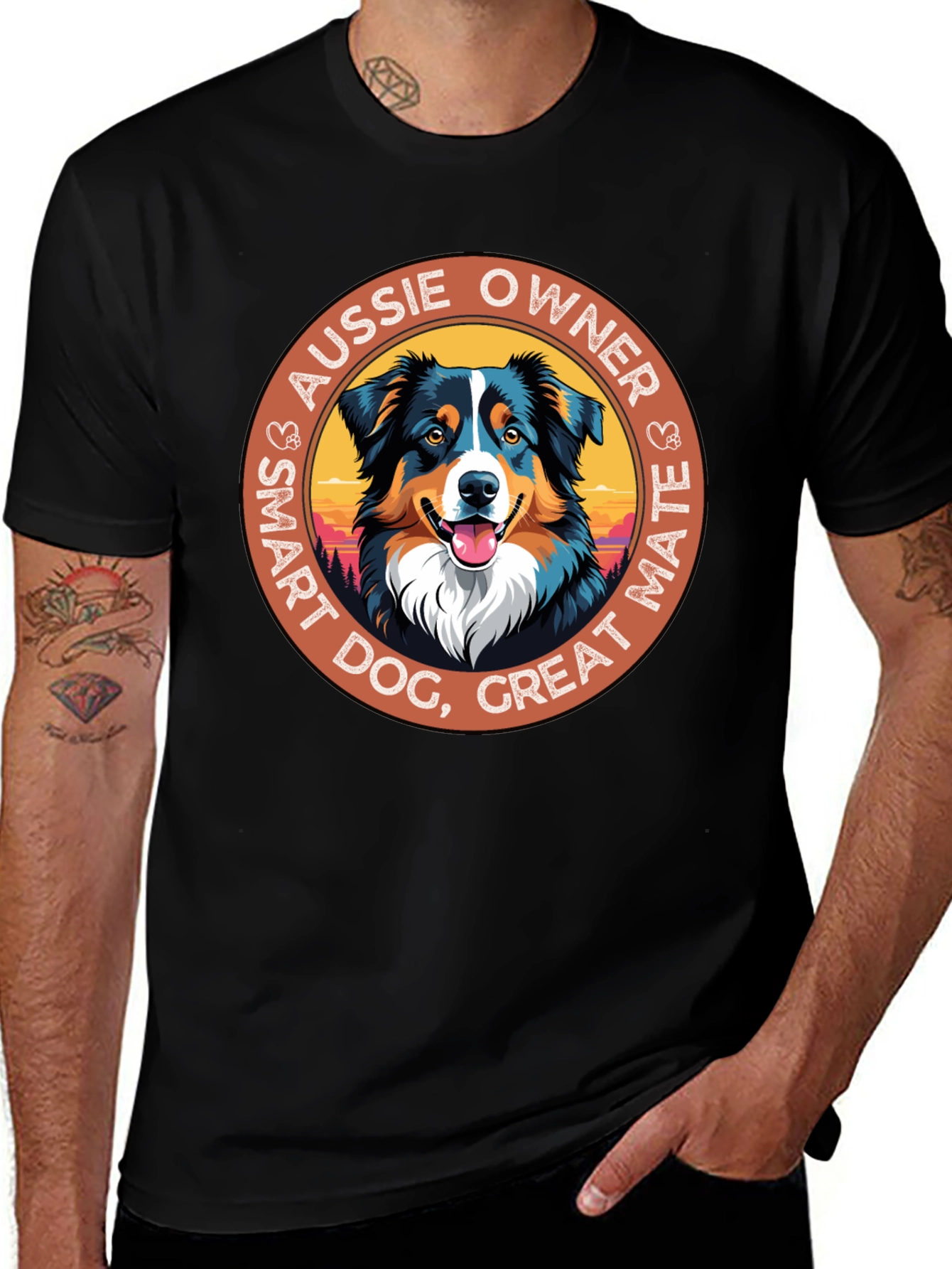 Aussie Owner Smart Dog Graphic Tee