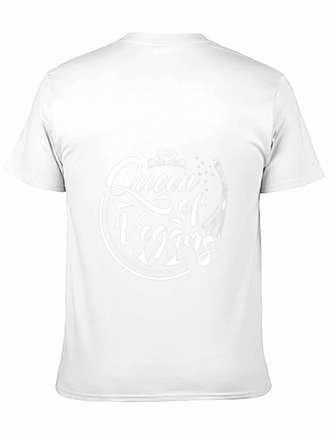 Queen of Vegans Graphic Tee - Black Crew Neck