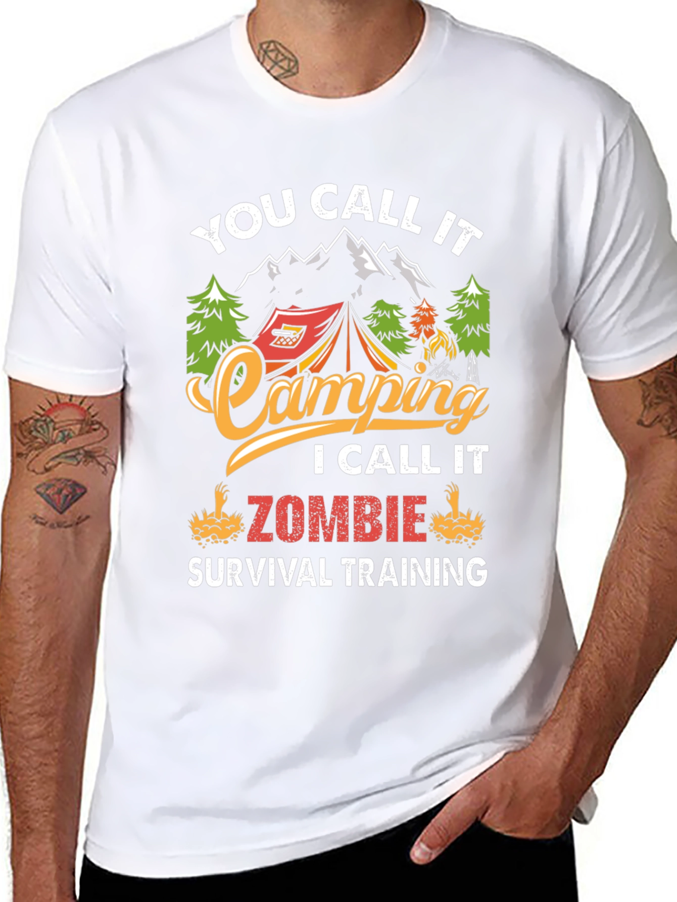 Camping Zombie Survival T-Shirt