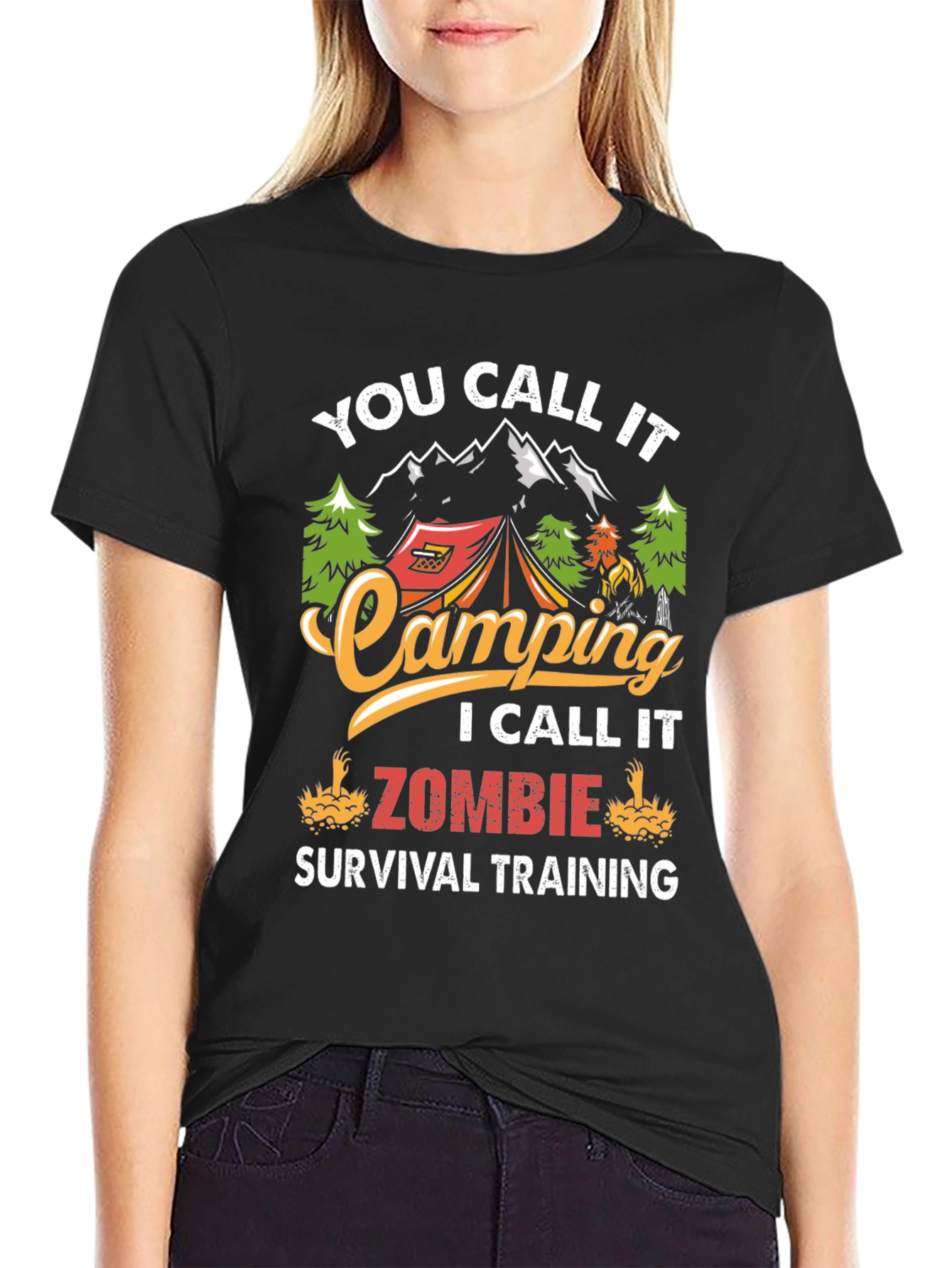 Camping Zombie Survival T-Shirt