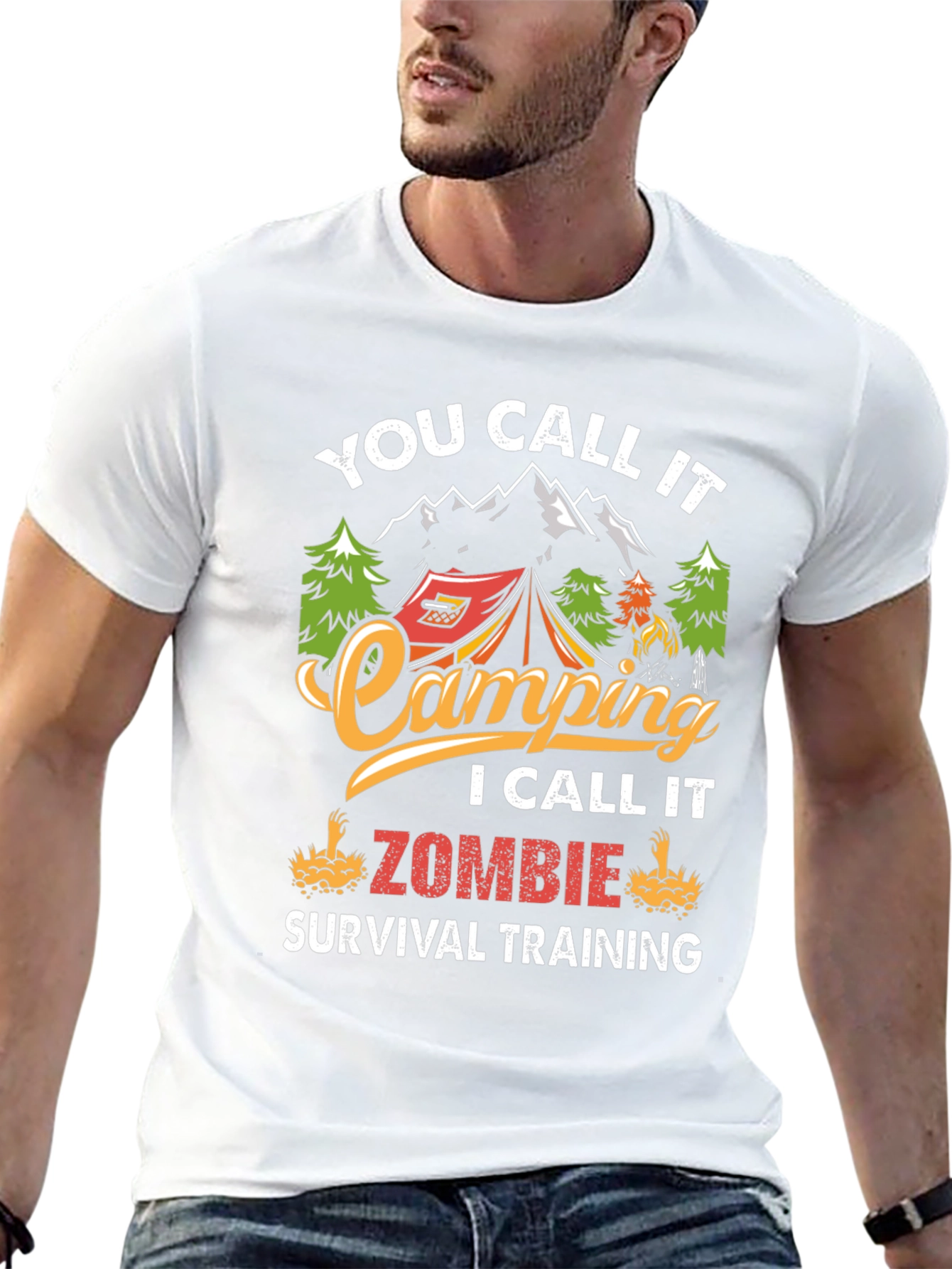 Camping Zombie Survival T-Shirt