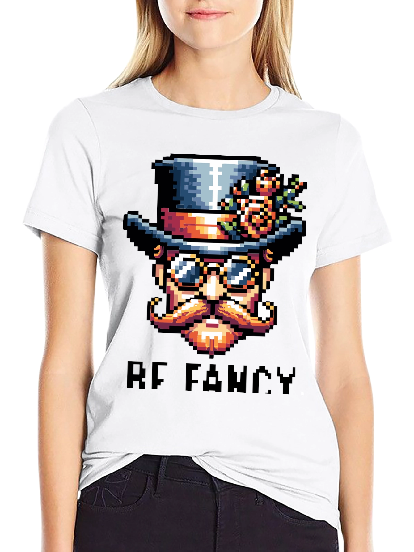 Be Fancy Pixel Art T-Shirt - Unique Steampunk Style