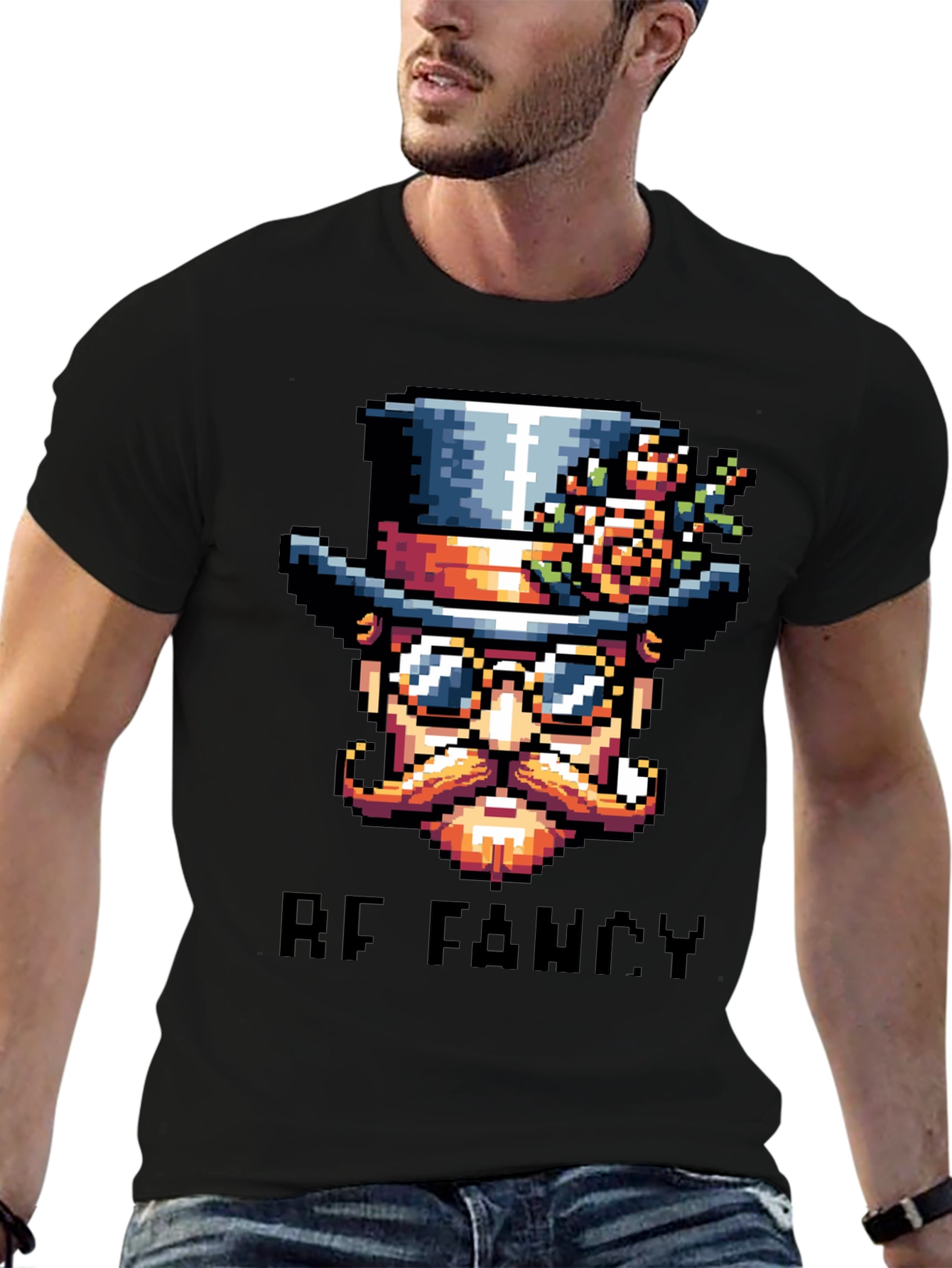 Be Fancy Pixel Art T-Shirt - Unique Steampunk Style