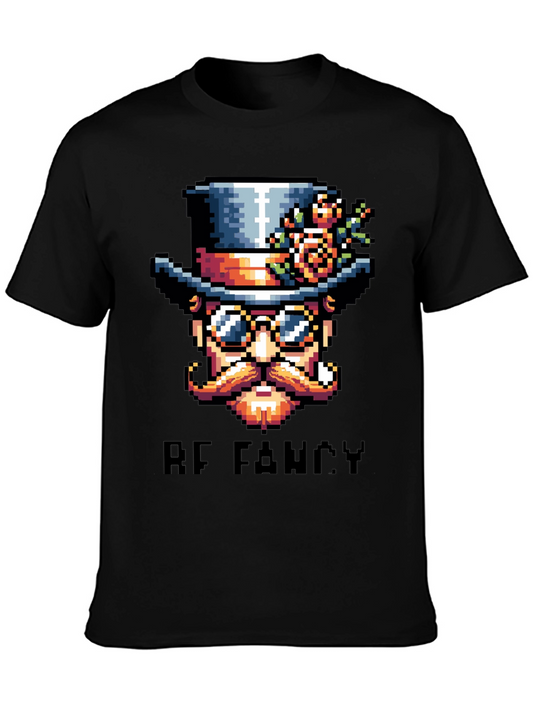 Be Fancy Pixel Art T-Shirt - Unique Steampunk Style