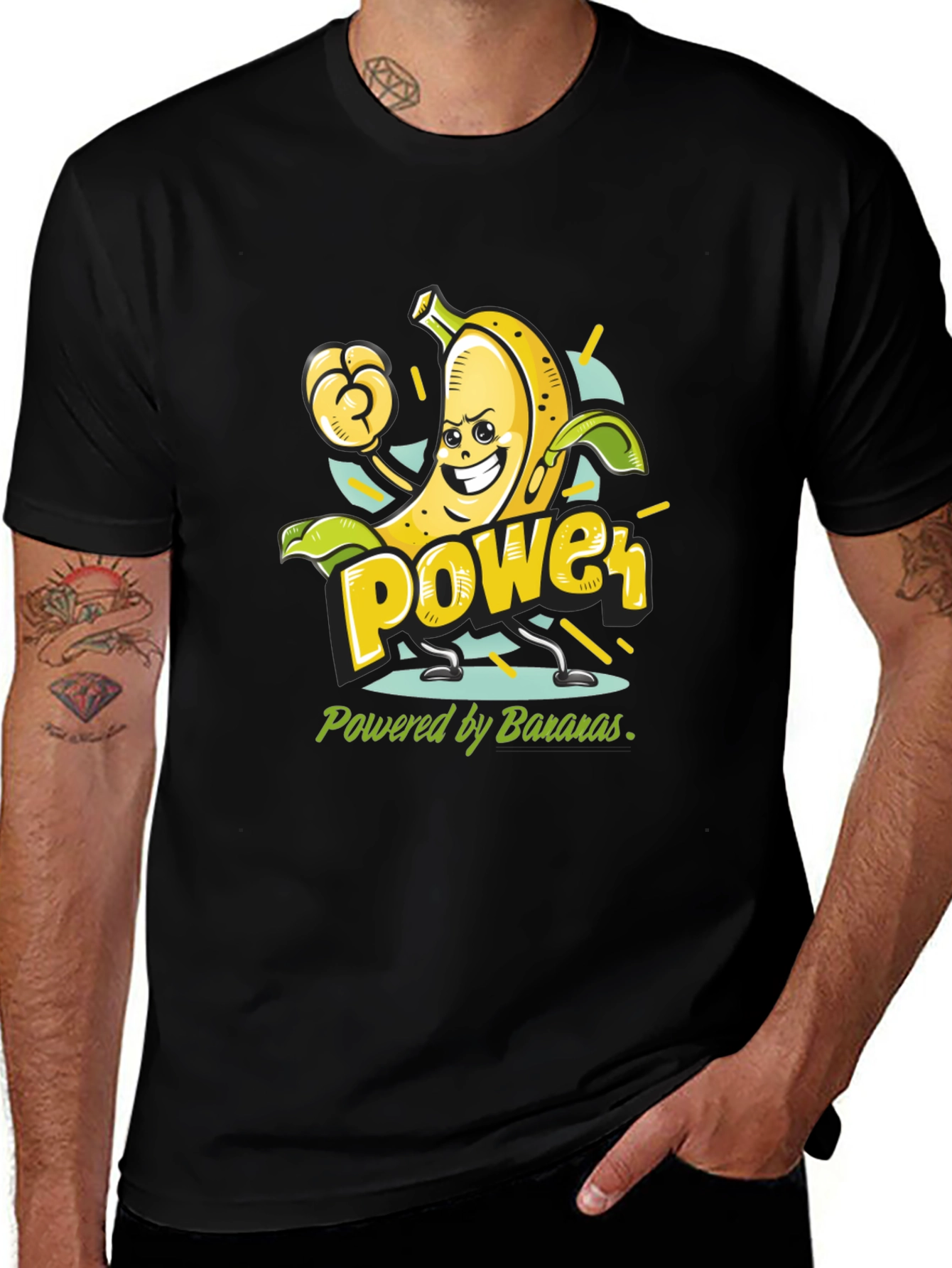 Banana Power T-Shirt - Fruit Cartoon Tee
