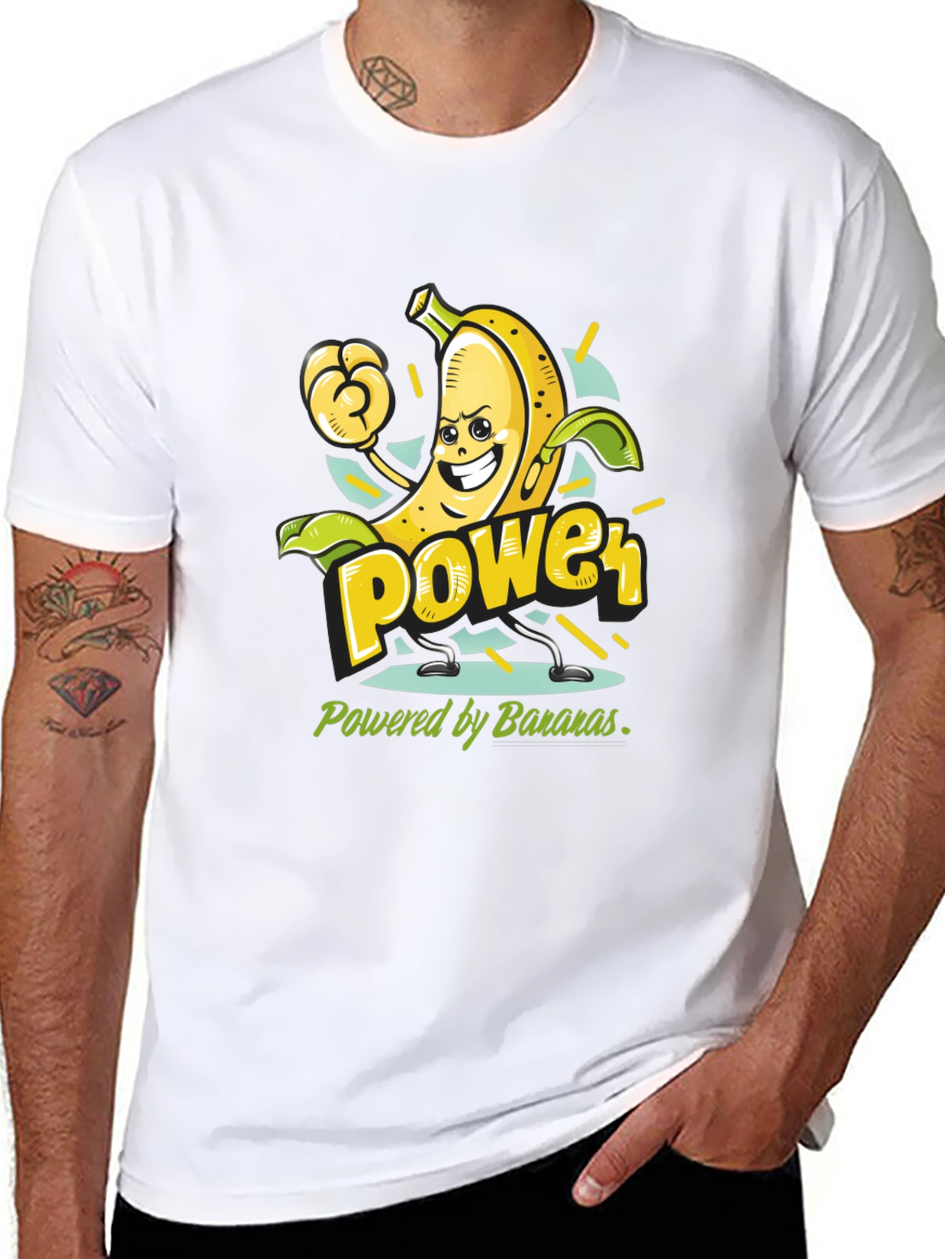 Banana Power T-Shirt - Fruit Cartoon Tee