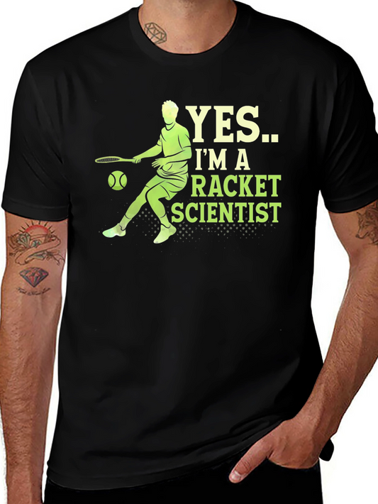 Racket Scientist Graphic T-Shirt - Black
